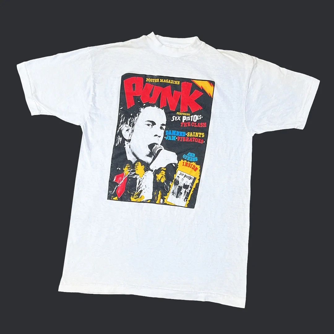 T-shirt Vintage The Clash Flyer Punk - Graphique Los Lobos Sex Pistols, Tailles XS à 3X
