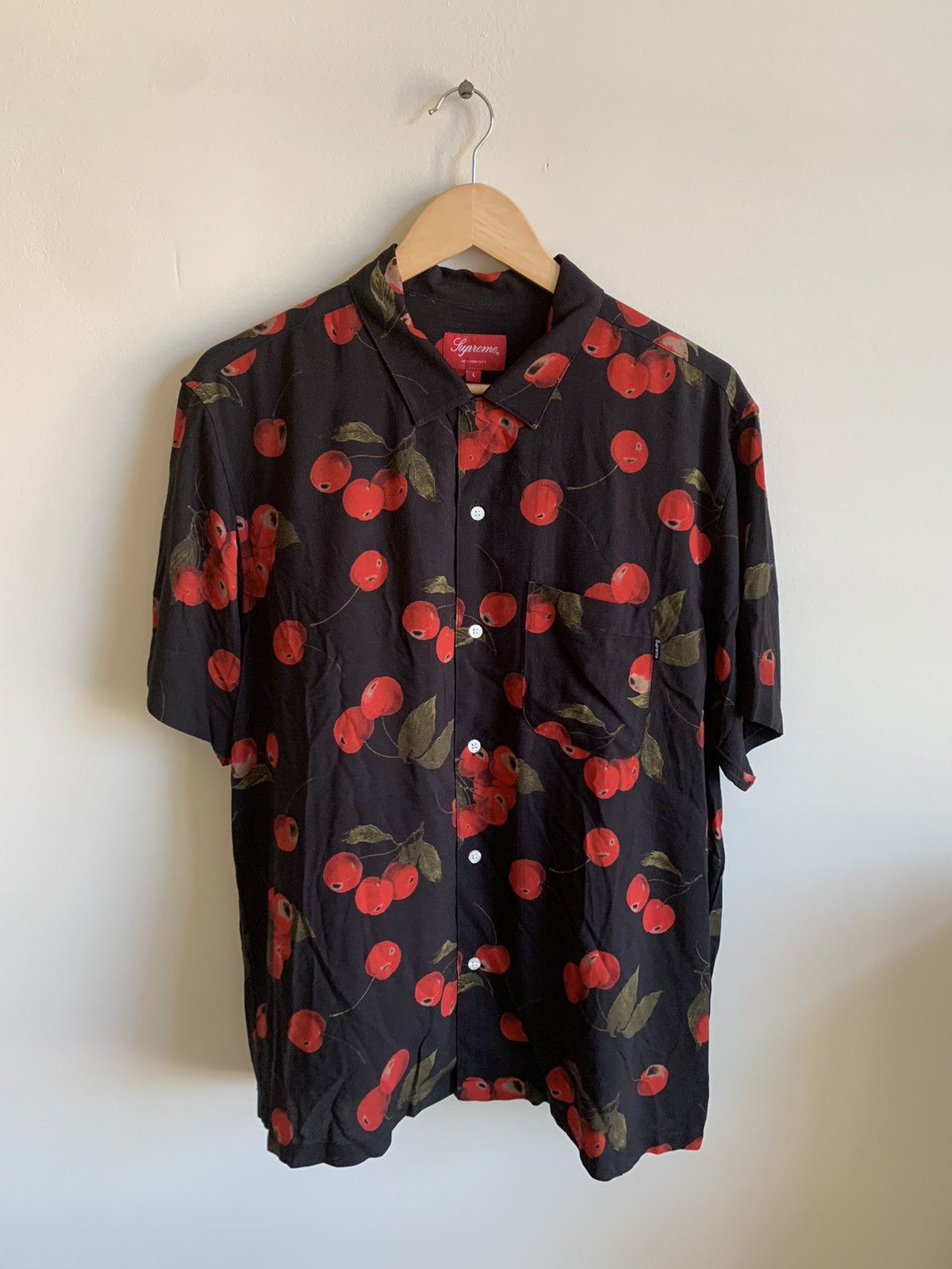 Supreme Cherry Rayon Shirt | Grailed