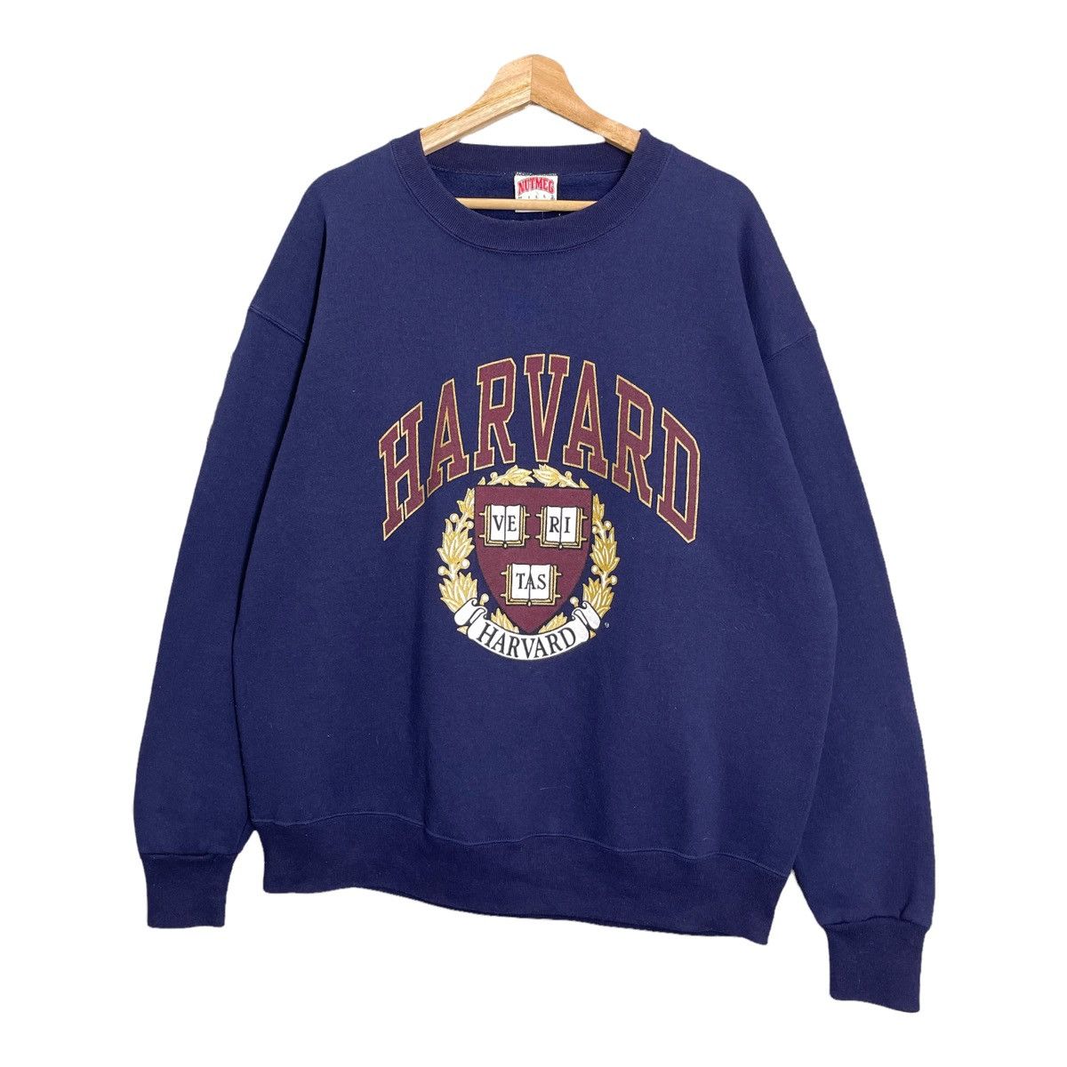 Nutmeg Vintage 90s University Of Harvard Crewneck Sweatshirt Size L Size US L / EU 52-54 / 3 - 3 Thumbnail