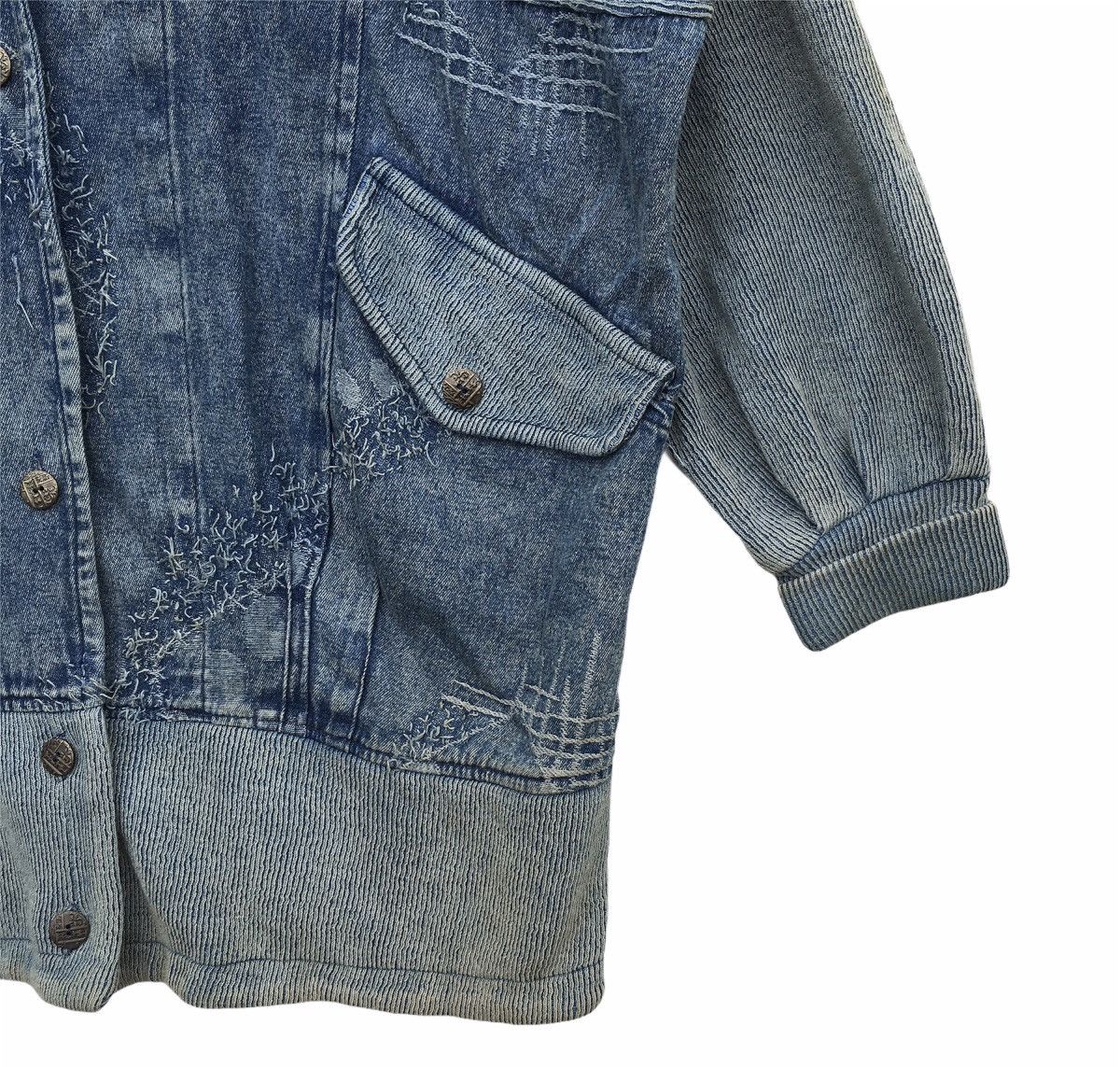 Japanese Brand Vtg Distressed Japanese Brand Patchwork Denim Jacket Size US L / EU 52-54 / 3 - 6 Thumbnail