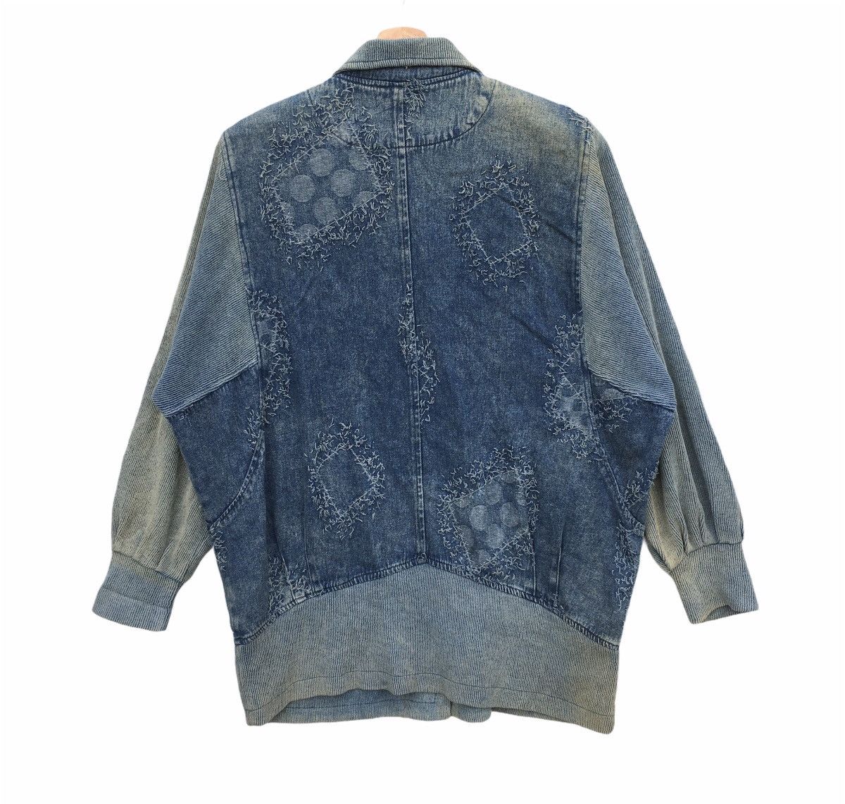 Japanese Brand Vtg Distressed Japanese Brand Patchwork Denim Jacket Size US L / EU 52-54 / 3 - 8 Thumbnail
