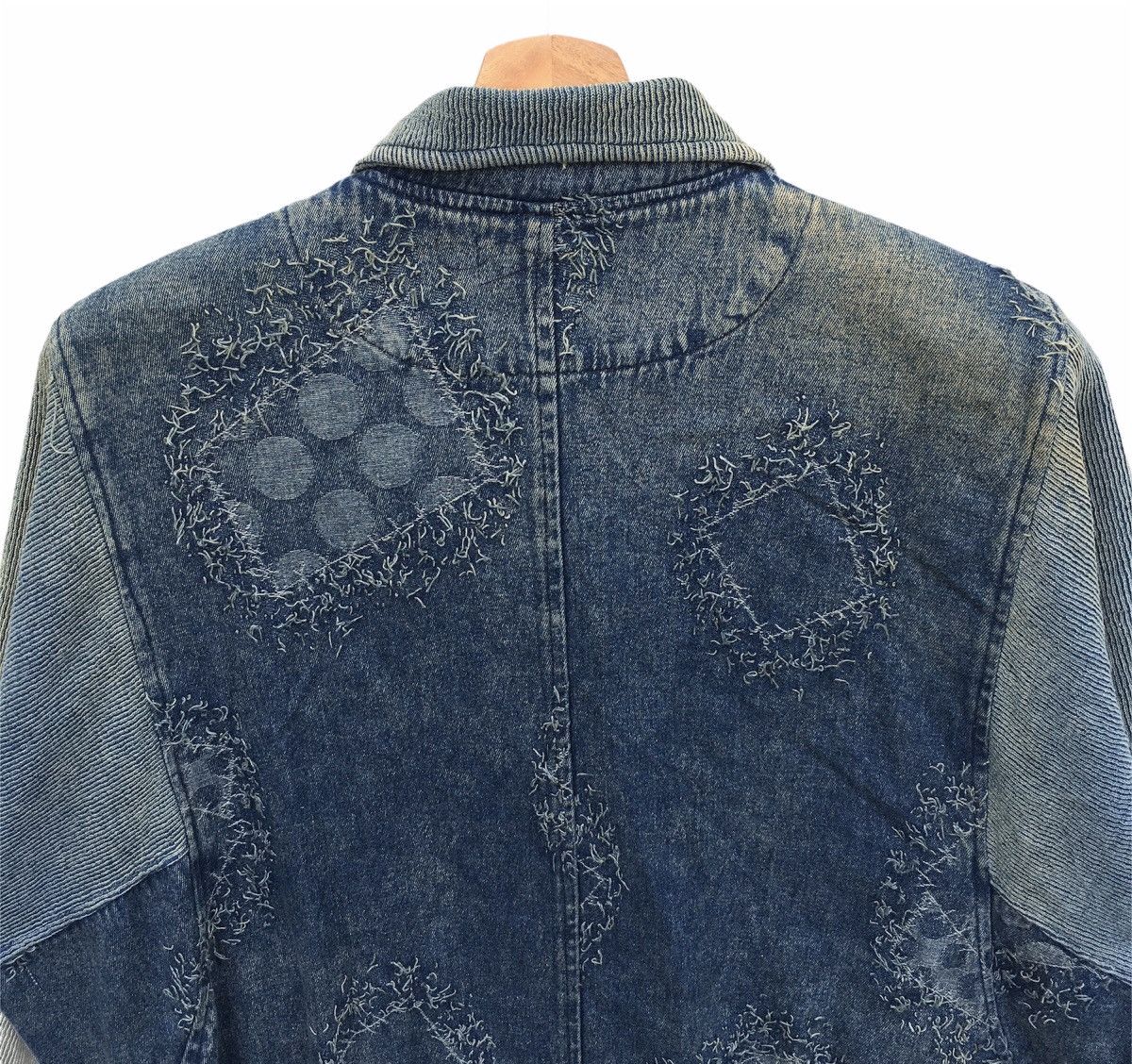 Japanese Brand Vtg Distressed Japanese Brand Patchwork Denim Jacket Size US L / EU 52-54 / 3 - 9 Thumbnail