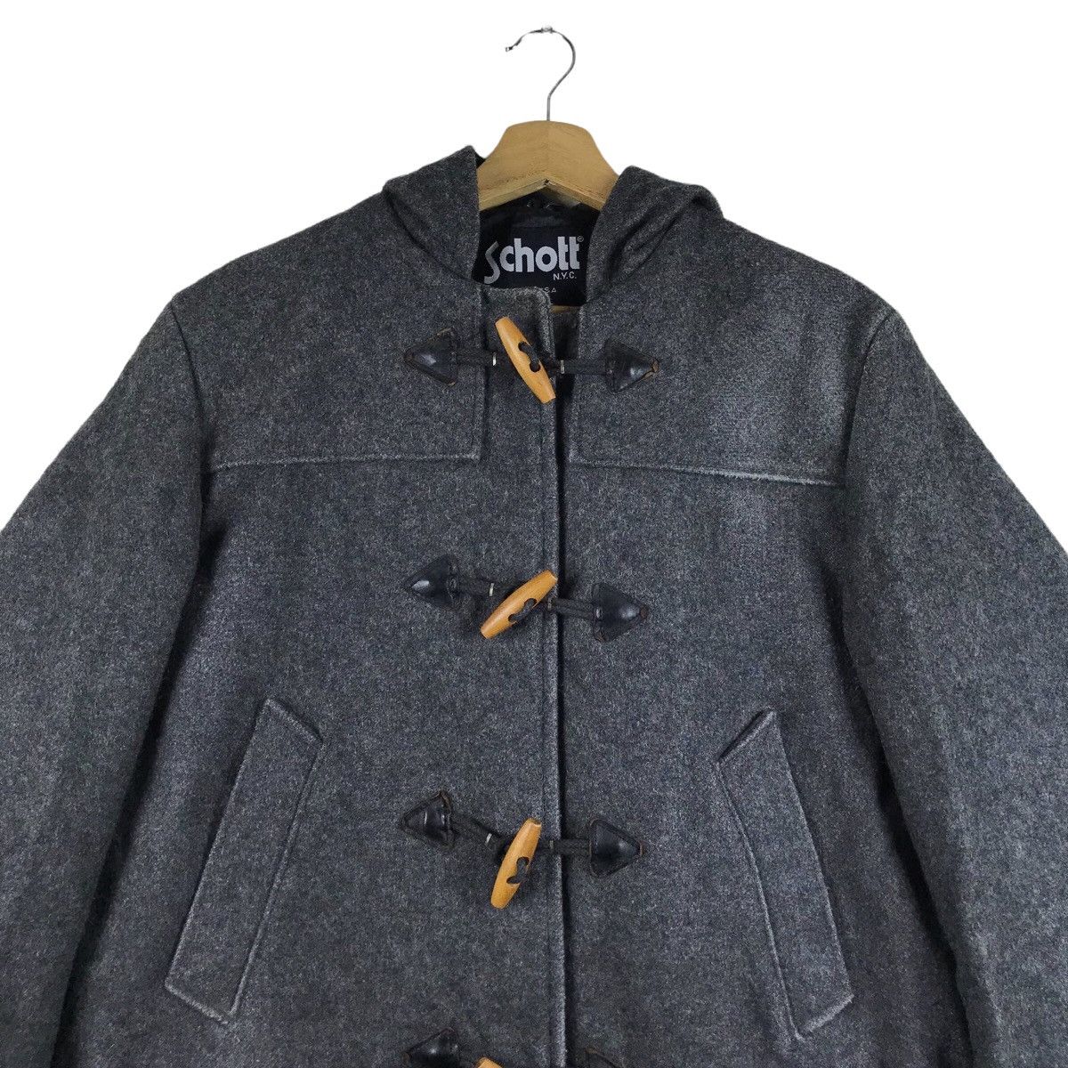 Vintage Schott N.Y.C. Duffle Coat Hoodie Jacket