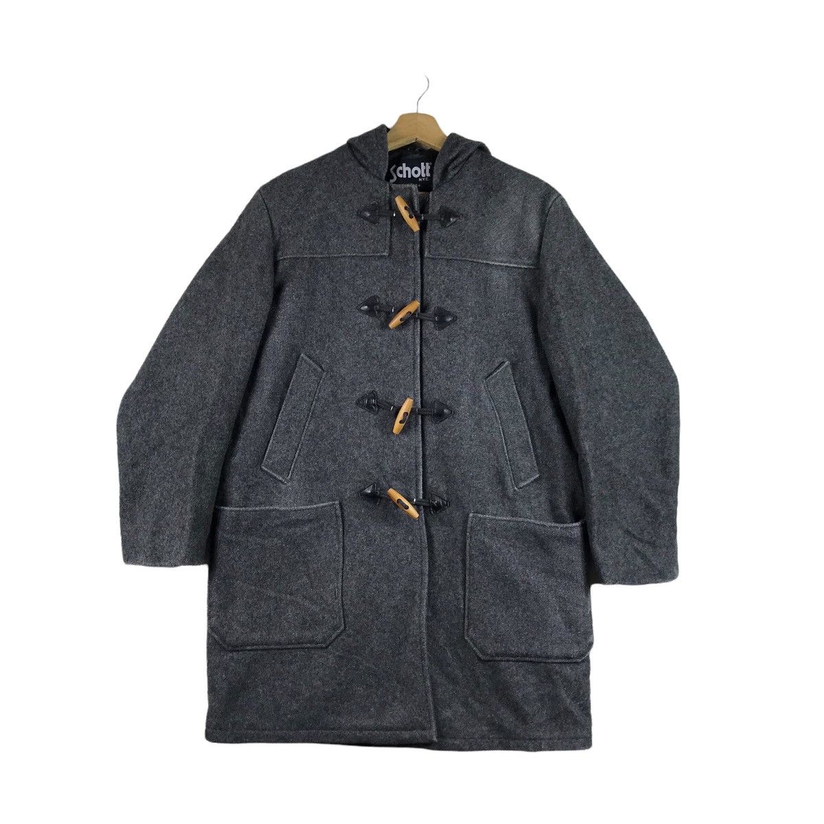 Vintage Schott N.Y.C. Duffle Coat Hoodie Jacket
