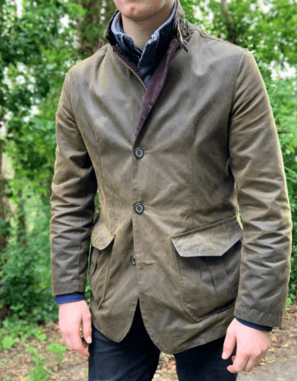 BARBOUR LUTZ Waxed Jacket Rugged Sophistication MSRP$520 - Main Image