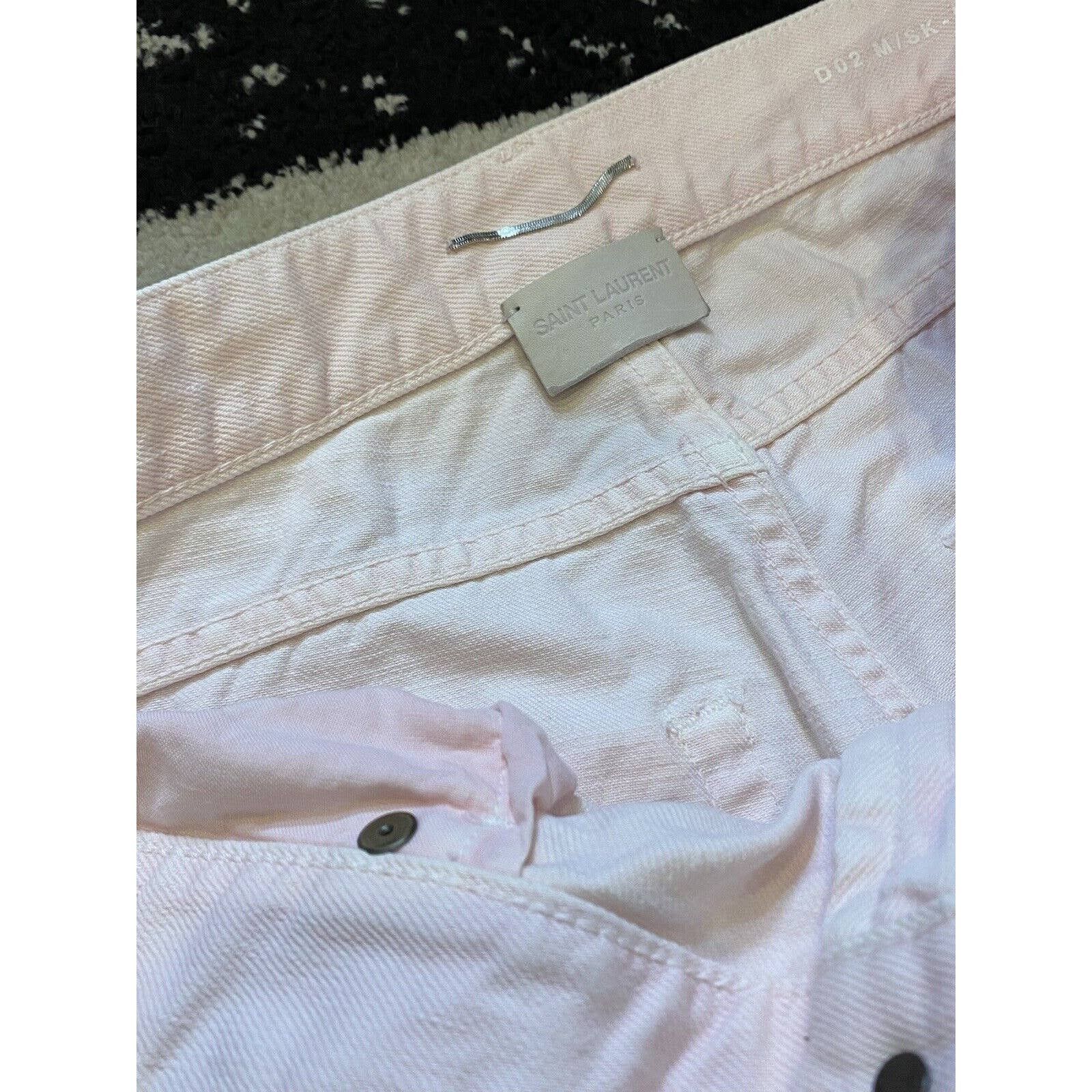 Saint Laurent Paris Saint Laurent Light Pink Distressed D02’s Size US 29 - 2 Thumbnail