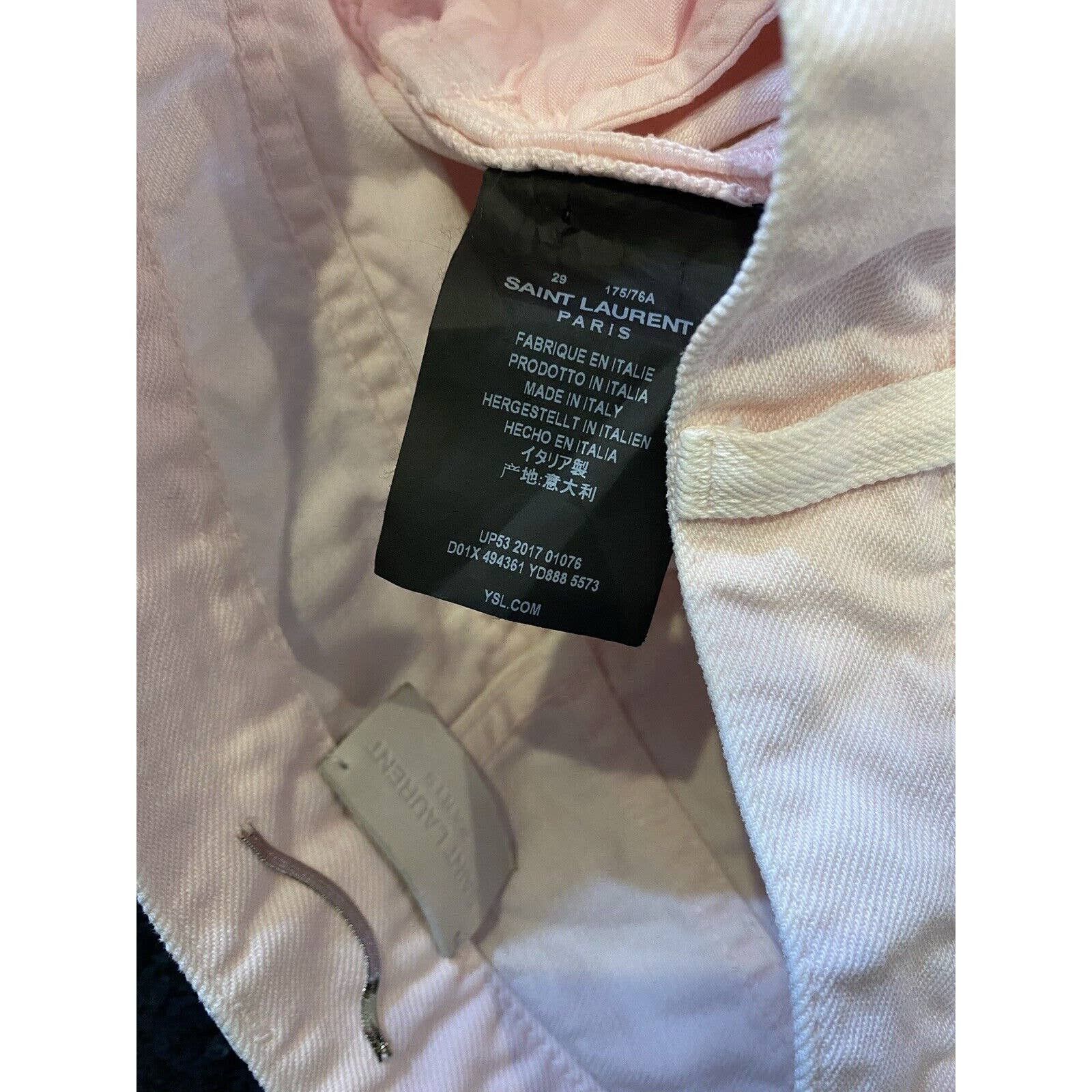 Saint Laurent Paris Saint Laurent Light Pink Distressed D02’s Size US 29 - 3 Thumbnail