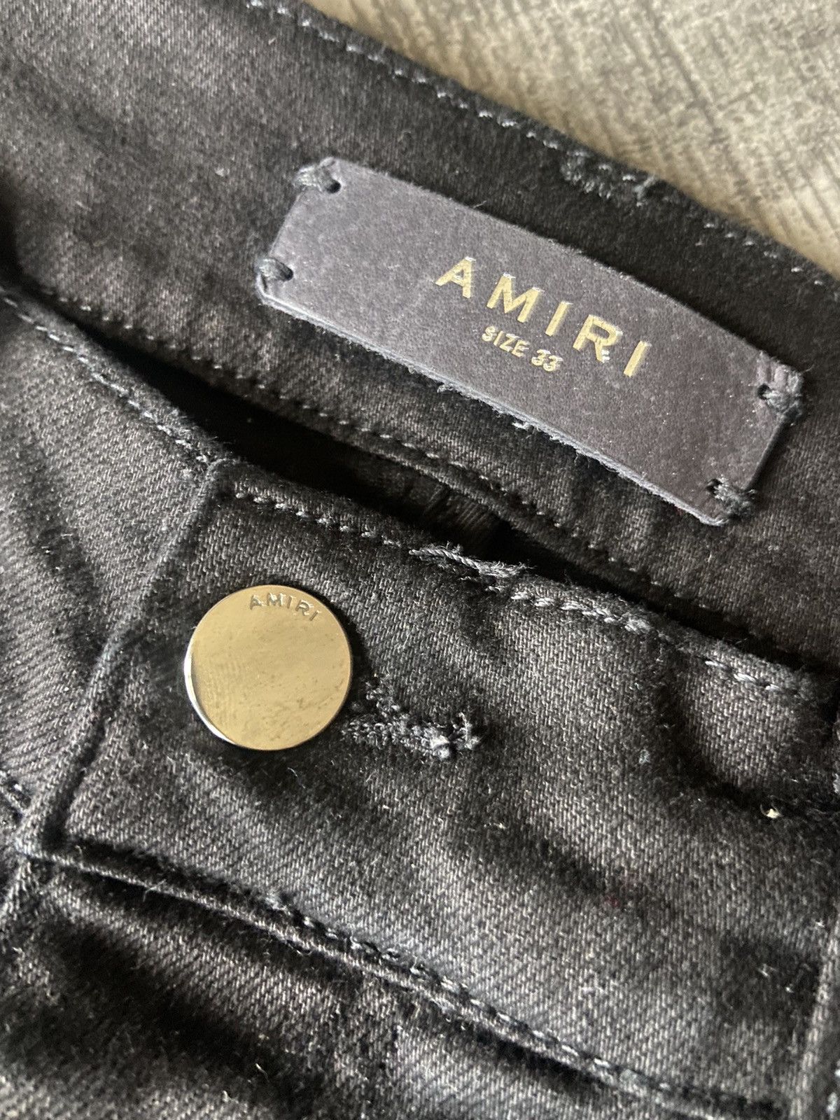 Amiri rainbow crystal denim