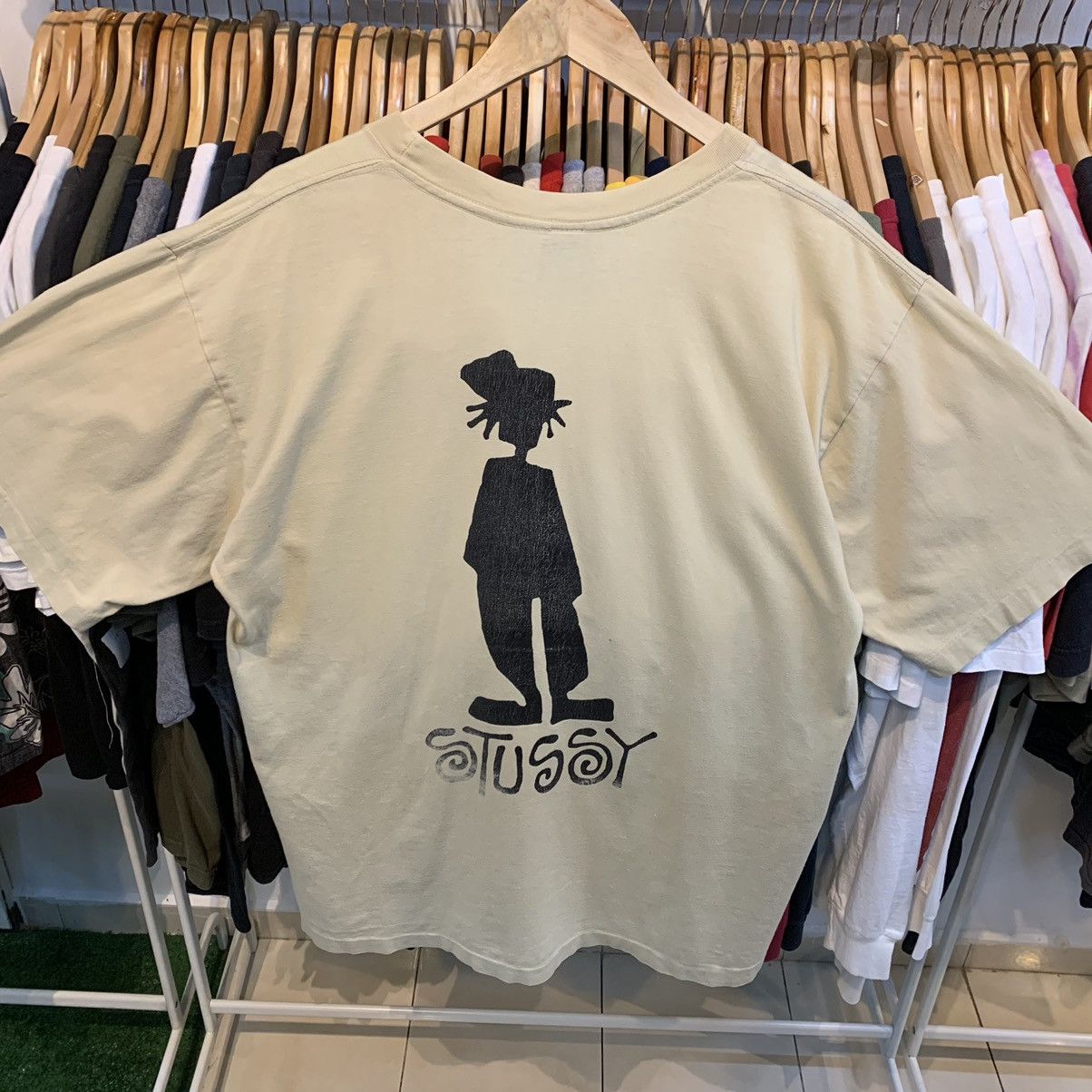 Streetwear × Stussy × Vintage Vintage 80s stussy stickman