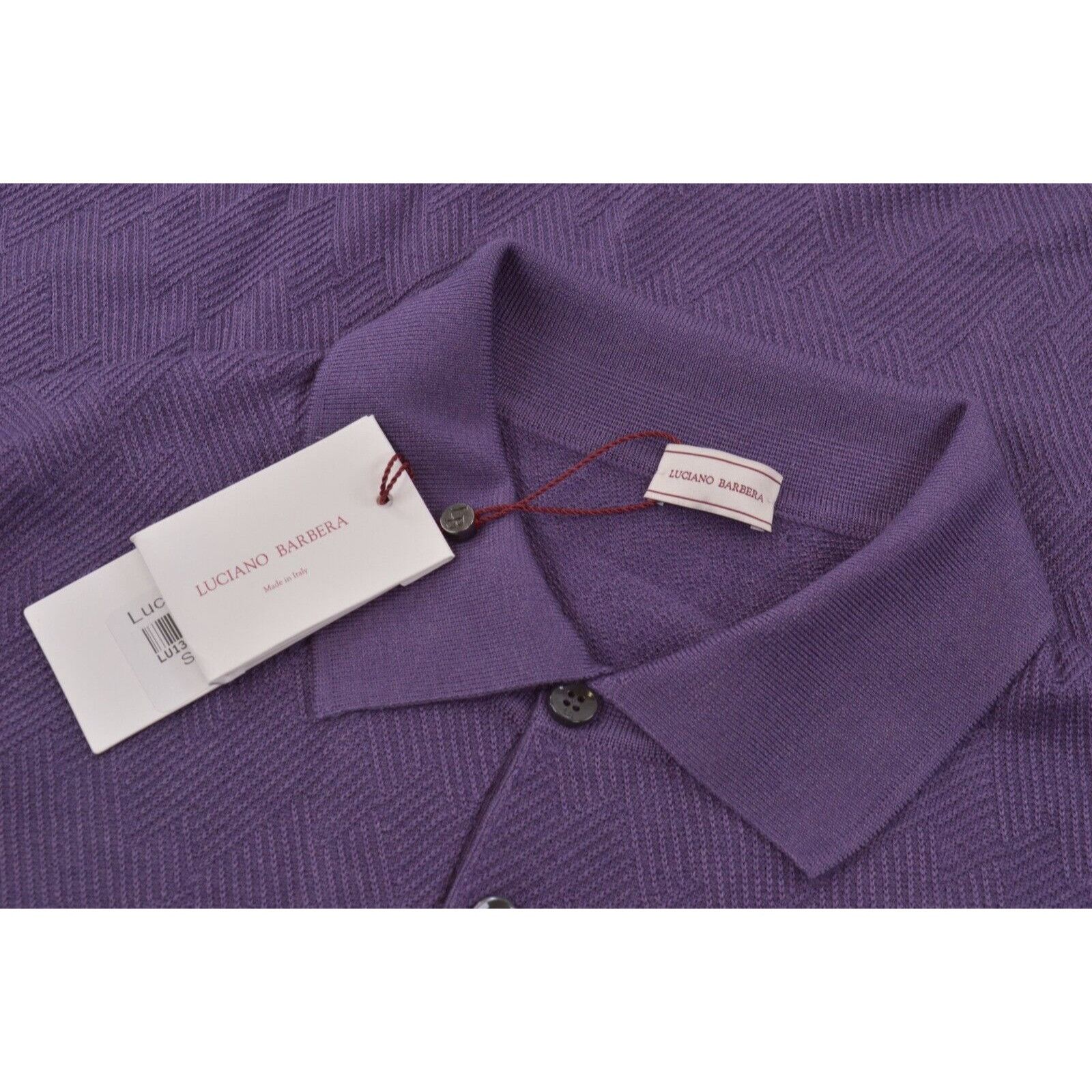Cravatta Luciano Barbera In Cashmere Bordeaux Jacquard - Nuova Con Etichette - Foto 3