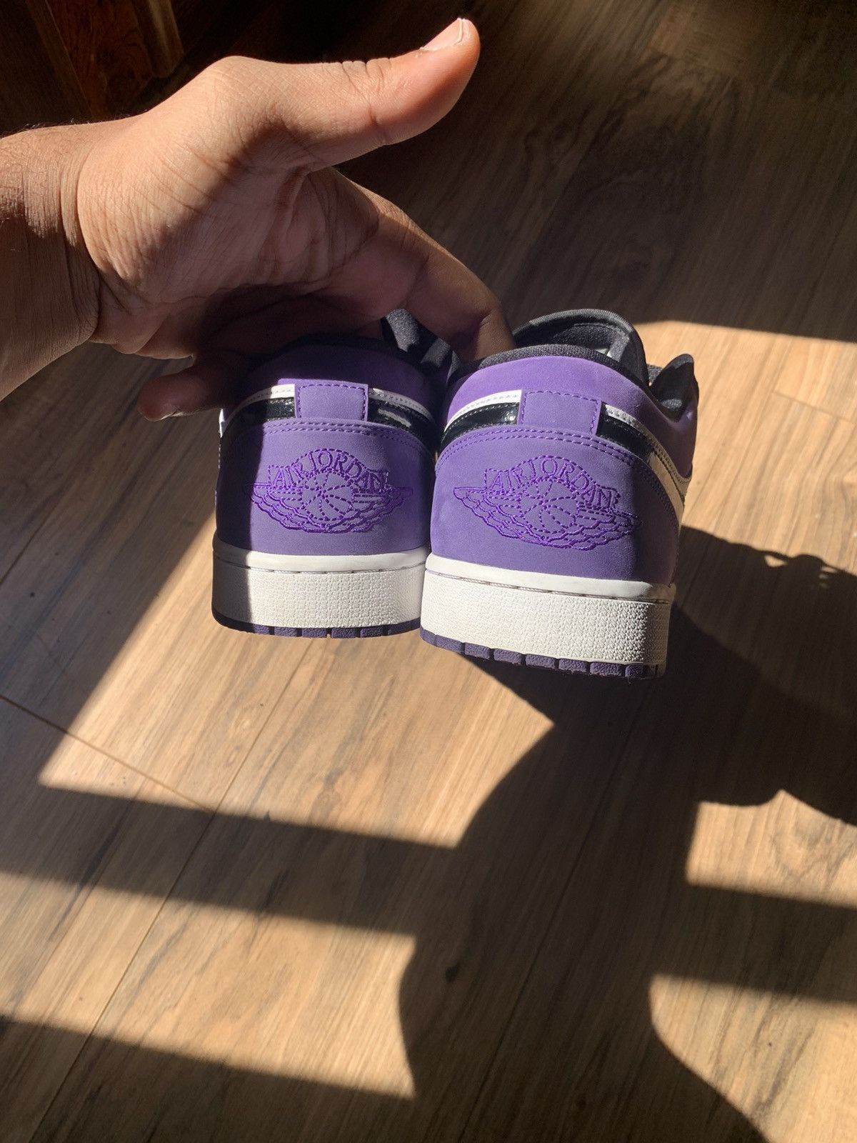 Jordan Brand × Nike Air Jordan 1 Low Court Purple 2019 Size US 11.5 / EU 44-45 - 6 Thumbnail