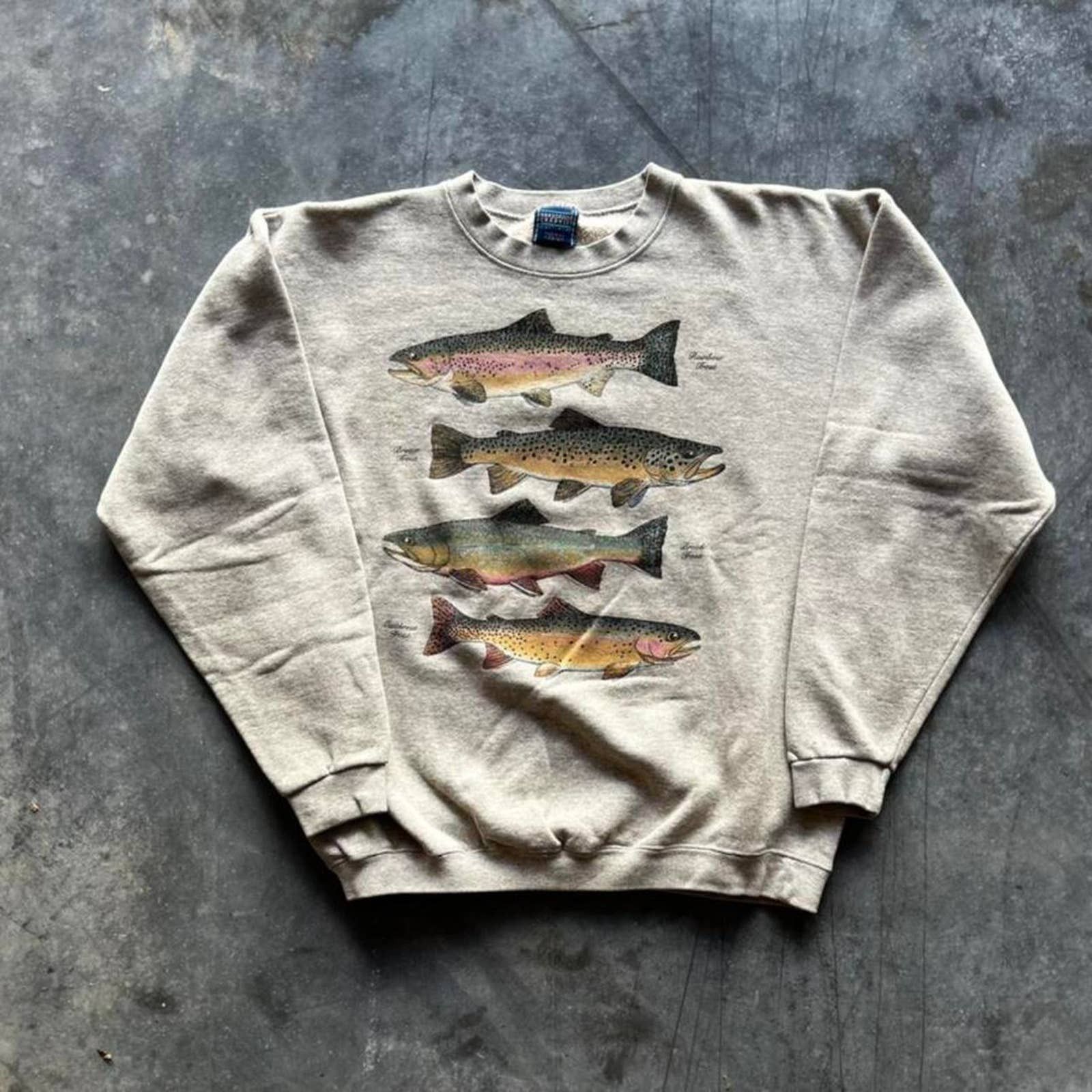 Vintage Vintage Fish Animal Nature Outdoors Tee Size US M / EU 48-50 / 2 - 1 Thumbnail