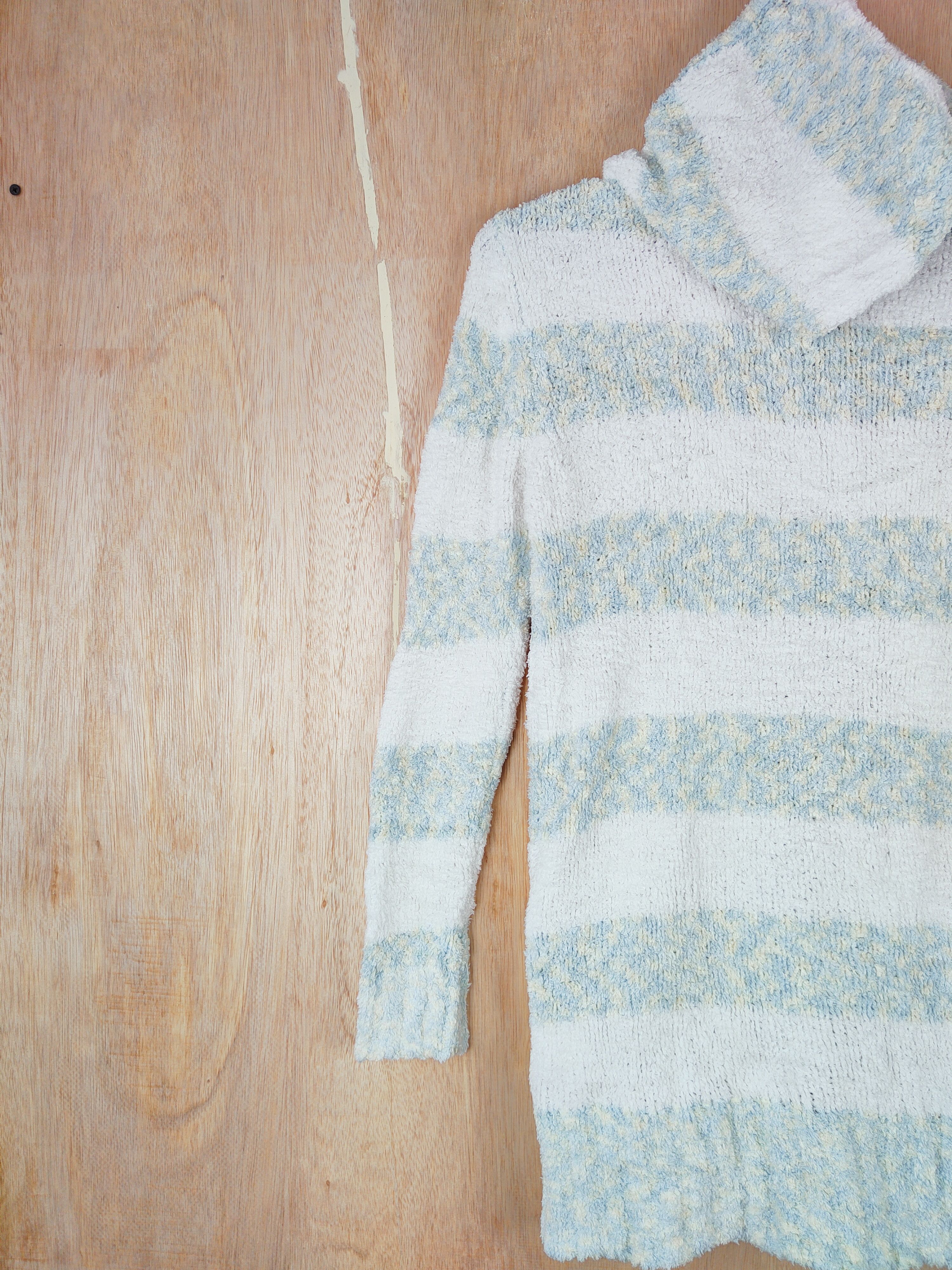 Vintage Healthy Karen stripe long Shaggy Fur Mohair Knitwear #S278 Size M / US 6-8 / IT 42-44 - 8 Thumbnail