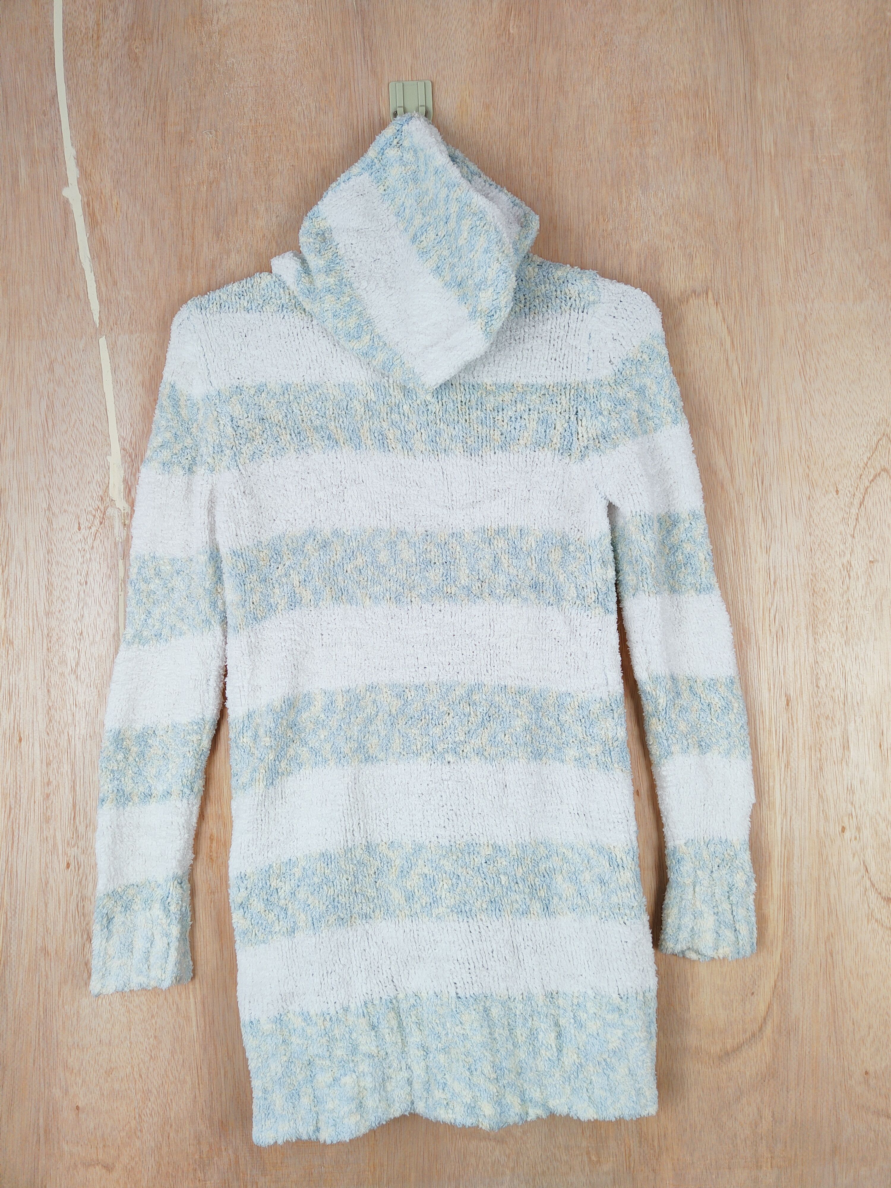 Vintage Healthy Karen stripe long Shaggy Fur Mohair Knitwear #S278 Size M / US 6-8 / IT 42-44 - 7 Thumbnail