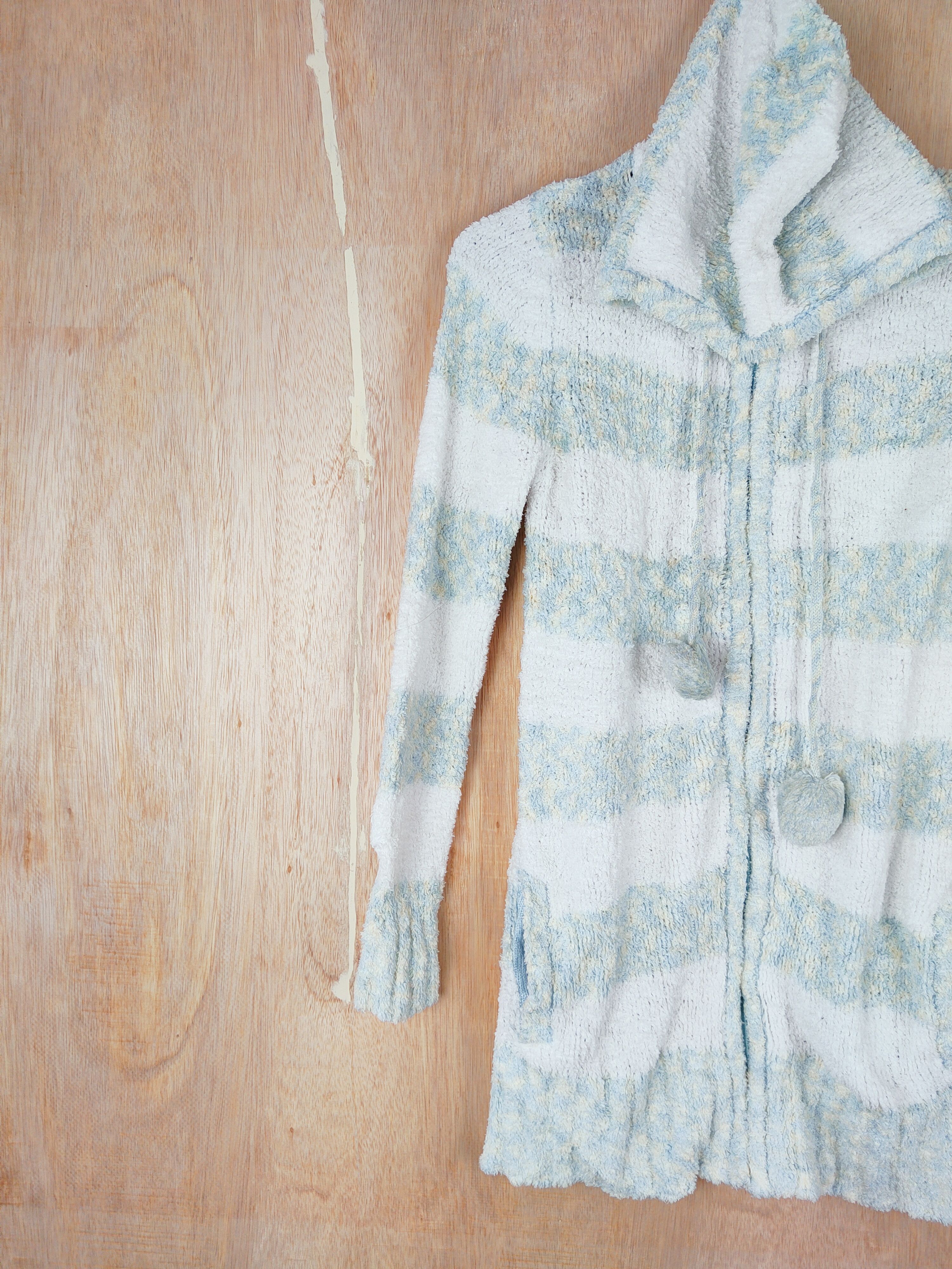 Vintage Healthy Karen stripe long Shaggy Fur Mohair Knitwear #S278 Size M / US 6-8 / IT 42-44 - 5 Thumbnail