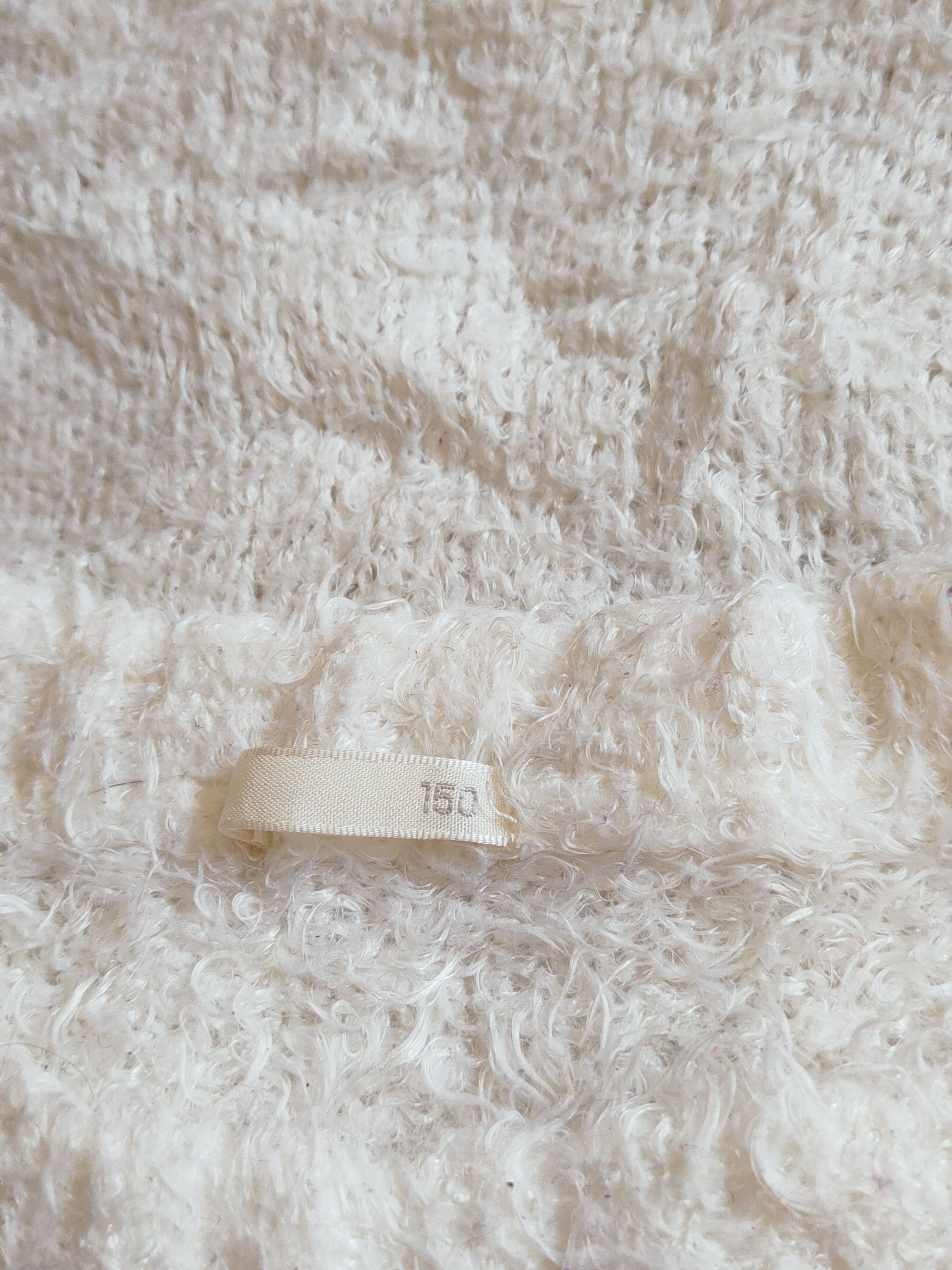 Japanese Brand × Other GU (Love) White Shag Shaggy Fur Mohair Knitwear #S277 Size US S / EU 44-46 / 1 - 11 Thumbnail