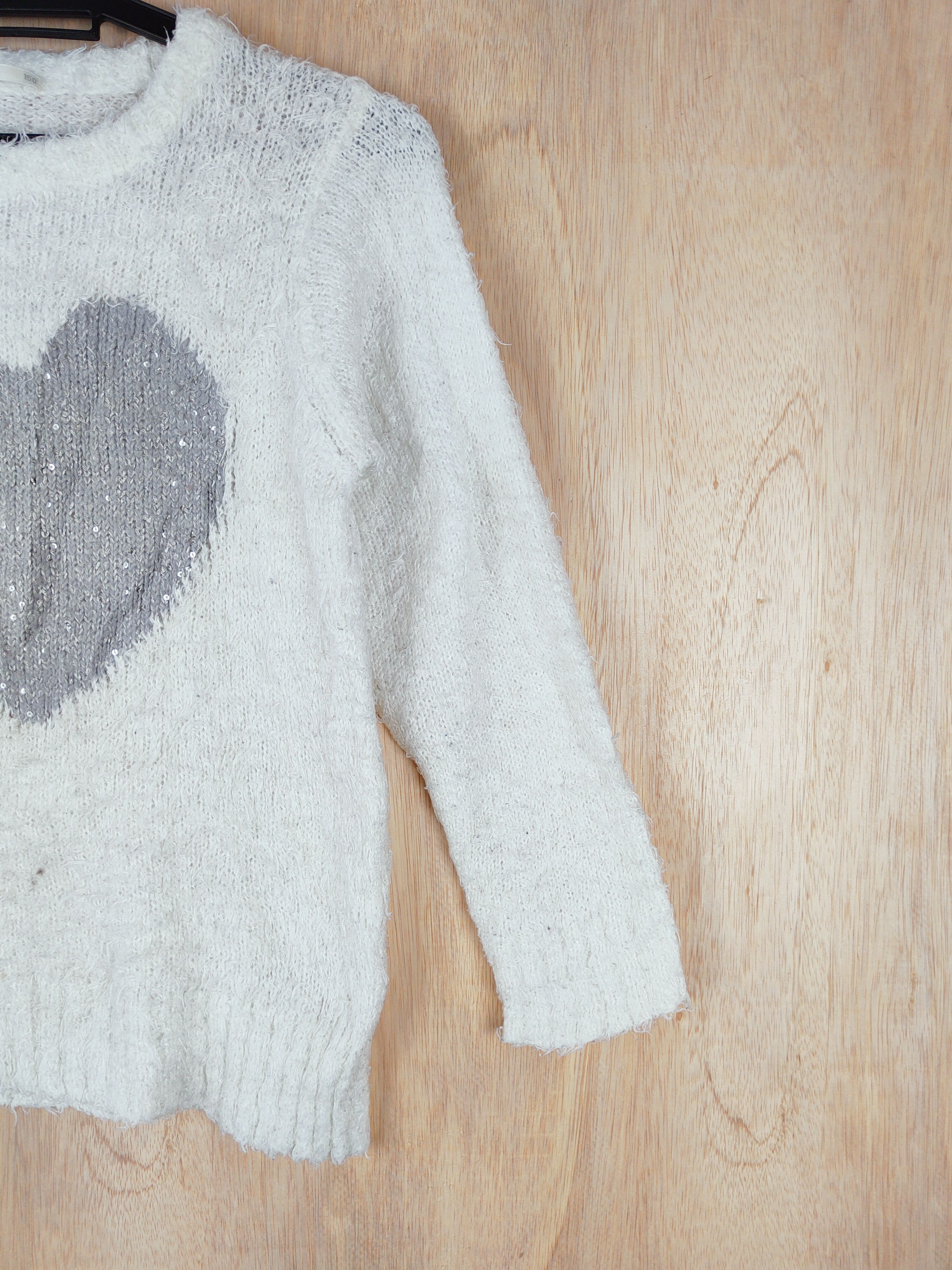 Japanese Brand × Other GU (Love) White Shag Shaggy Fur Mohair Knitwear #S277 Size US S / EU 44-46 / 1 - 4 Thumbnail
