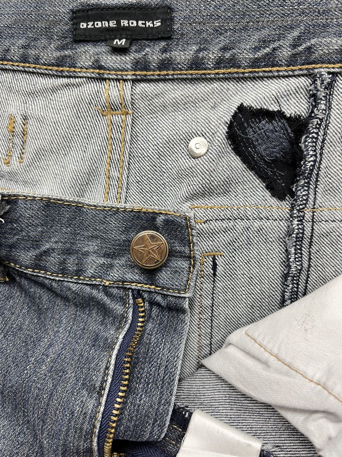 Hysteric Glamour Vintage OZONE ROCKS OZONE COMMUNITY Double Knee Street Denim Size US 32 / EU 48 - 5 Thumbnail