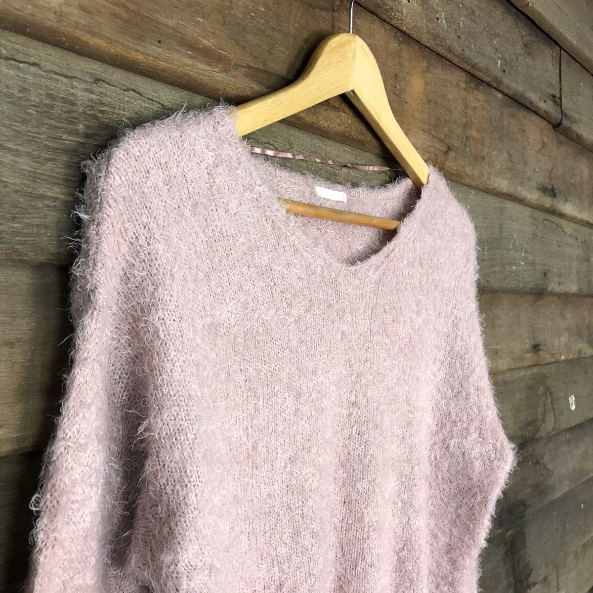 Vintage Gu Pink Shag Shaggy Fur Mohair Knitwear #7002 Size US S / EU 44-46 / 1 - 6 Thumbnail
