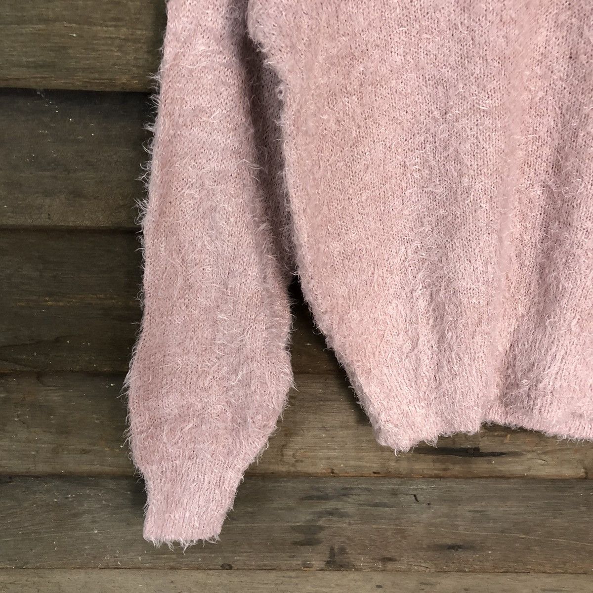 Vintage Gu Pink Shag Shaggy Fur Mohair Knitwear #7002 Size US S / EU 44-46 / 1 - 4 Thumbnail