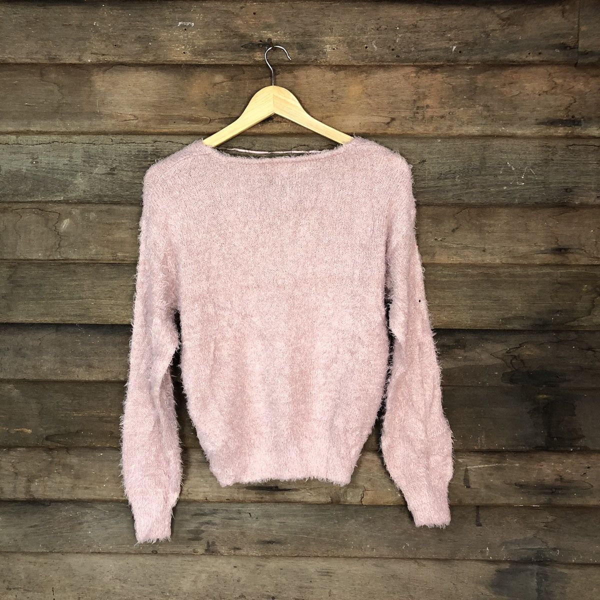 Vintage Gu Pink Shag Shaggy Fur Mohair Knitwear #7002 Size US S / EU 44-46 / 1 - 9 Thumbnail