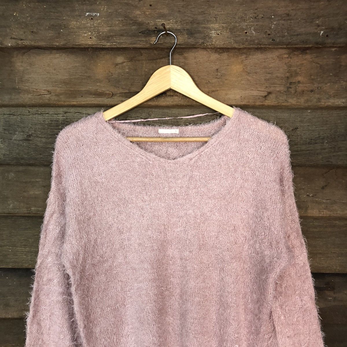 Vintage Gu Pink Shag Shaggy Fur Mohair Knitwear #7002 Size US S / EU 44-46 / 1 - 2 Thumbnail