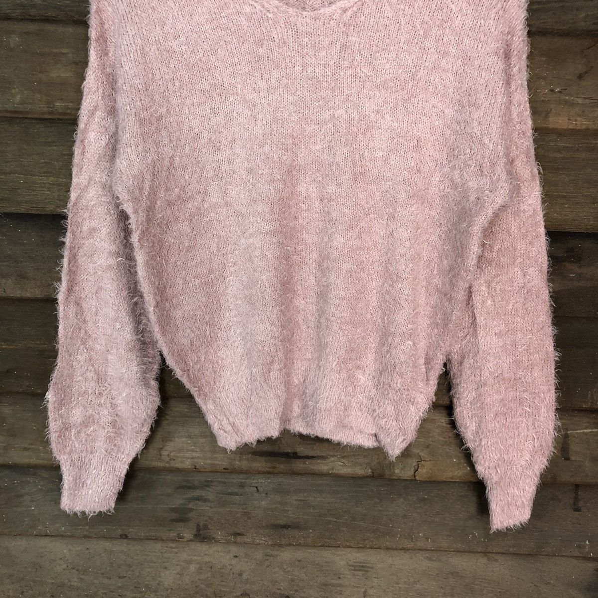 Vintage Gu Pink Shag Shaggy Fur Mohair Knitwear #7002 Size US S / EU 44-46 / 1 - 3 Thumbnail