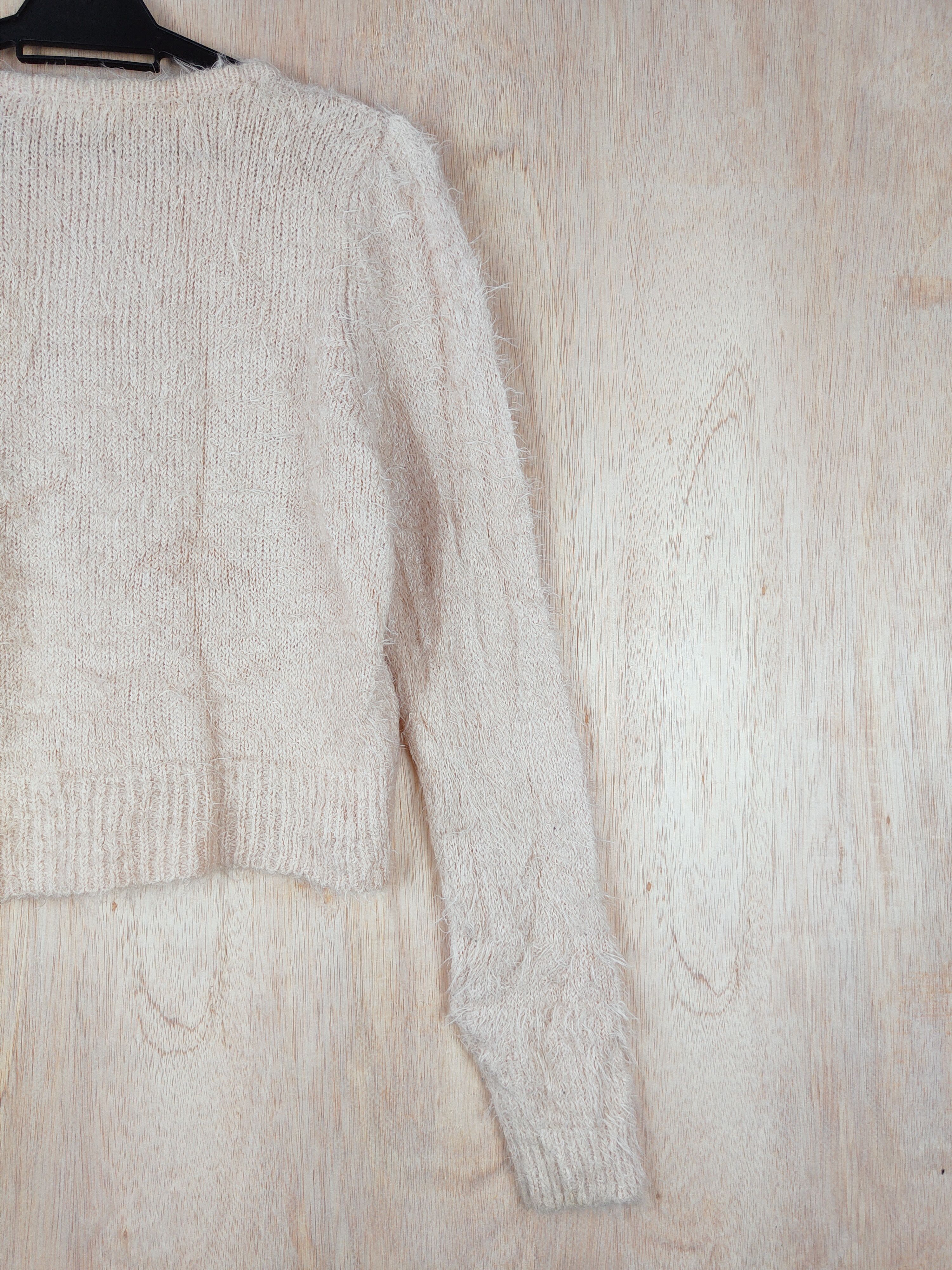 Homespun Knitwear × Japanese Brand Avallamanda Shaggy Mohair Knitwear crop top cardigan #S274 Size S / US 4 / IT 40 - 7 Thumbnail