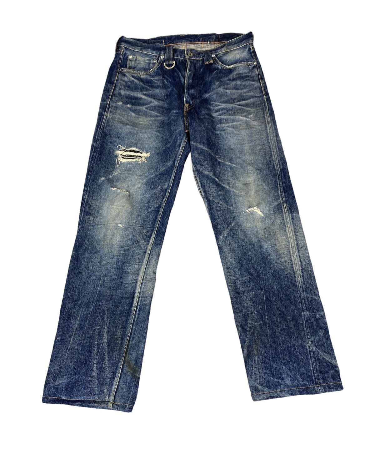 Fullcount x Roar Dragon Denim Distressed Jeans. S096
