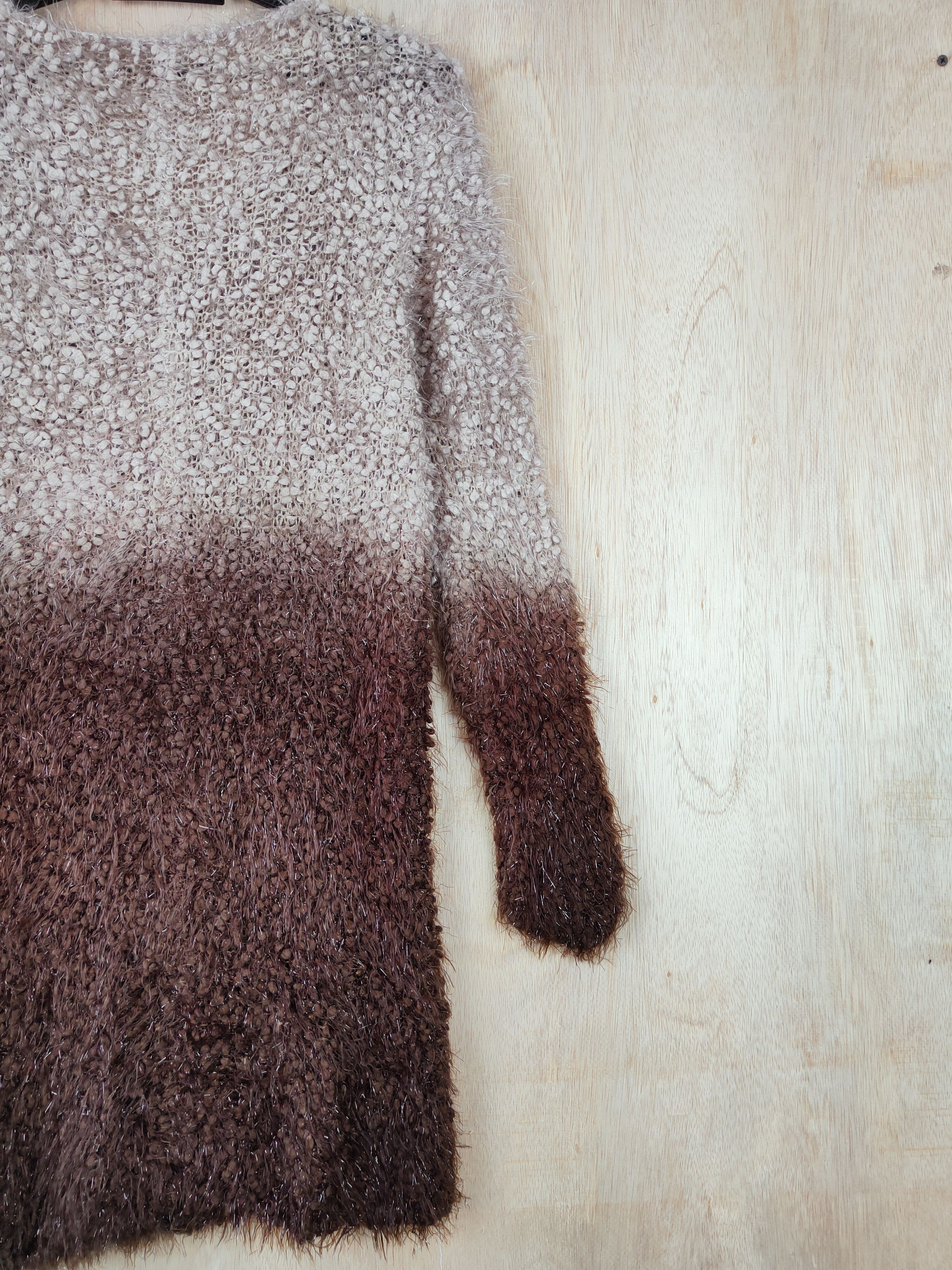 Homespun Knitwear × Japanese Brand × Vintage Mire-Ru Brown Shag Shaggy Fur Mohair Knitwear #s272 Size M / US 6-8 / IT 42-44 - 7 Thumbnail