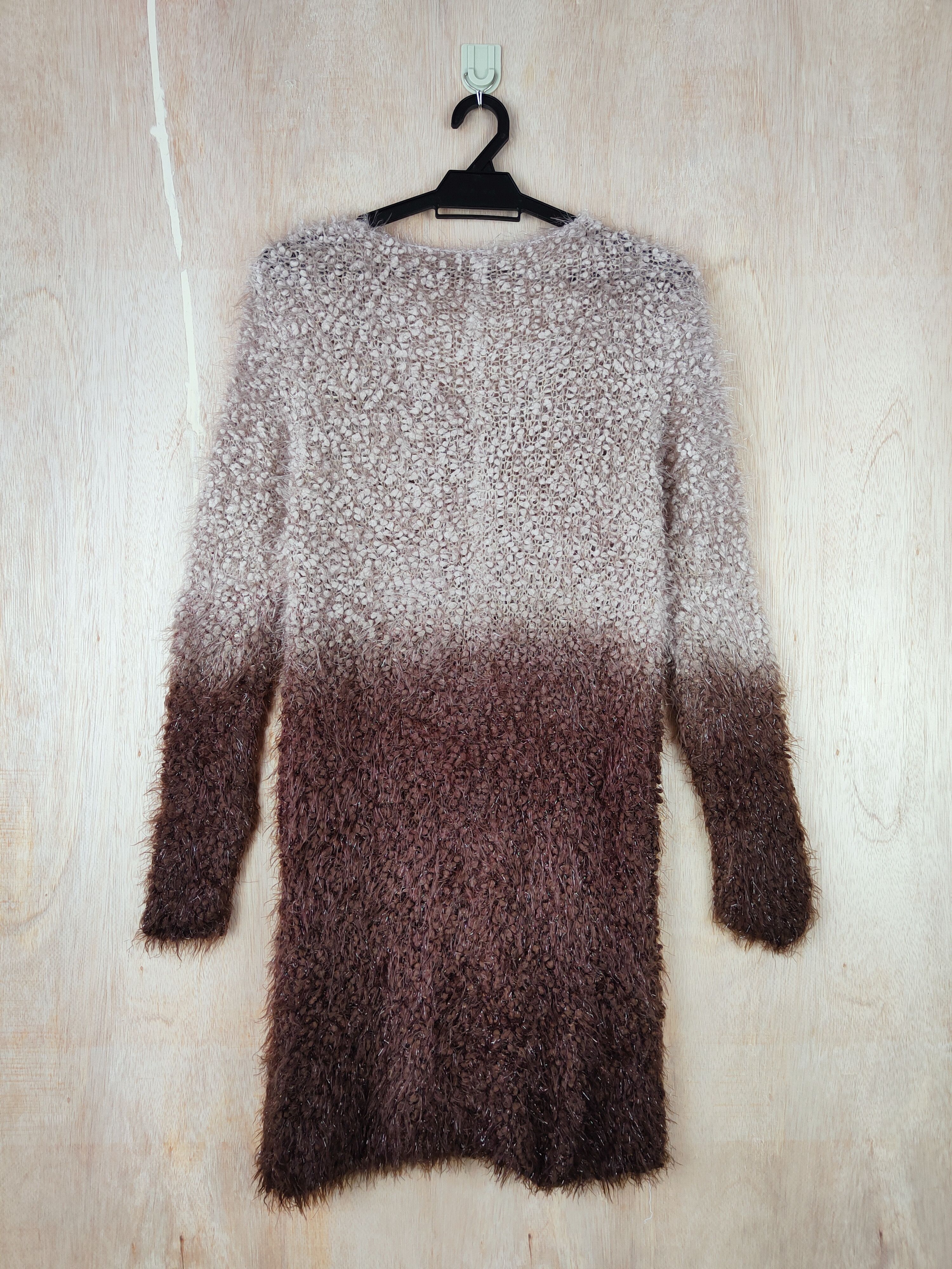 Homespun Knitwear × Japanese Brand × Vintage Mire-Ru Brown Shag Shaggy Fur Mohair Knitwear #s272 Size M / US 6-8 / IT 42-44 - 5 Thumbnail