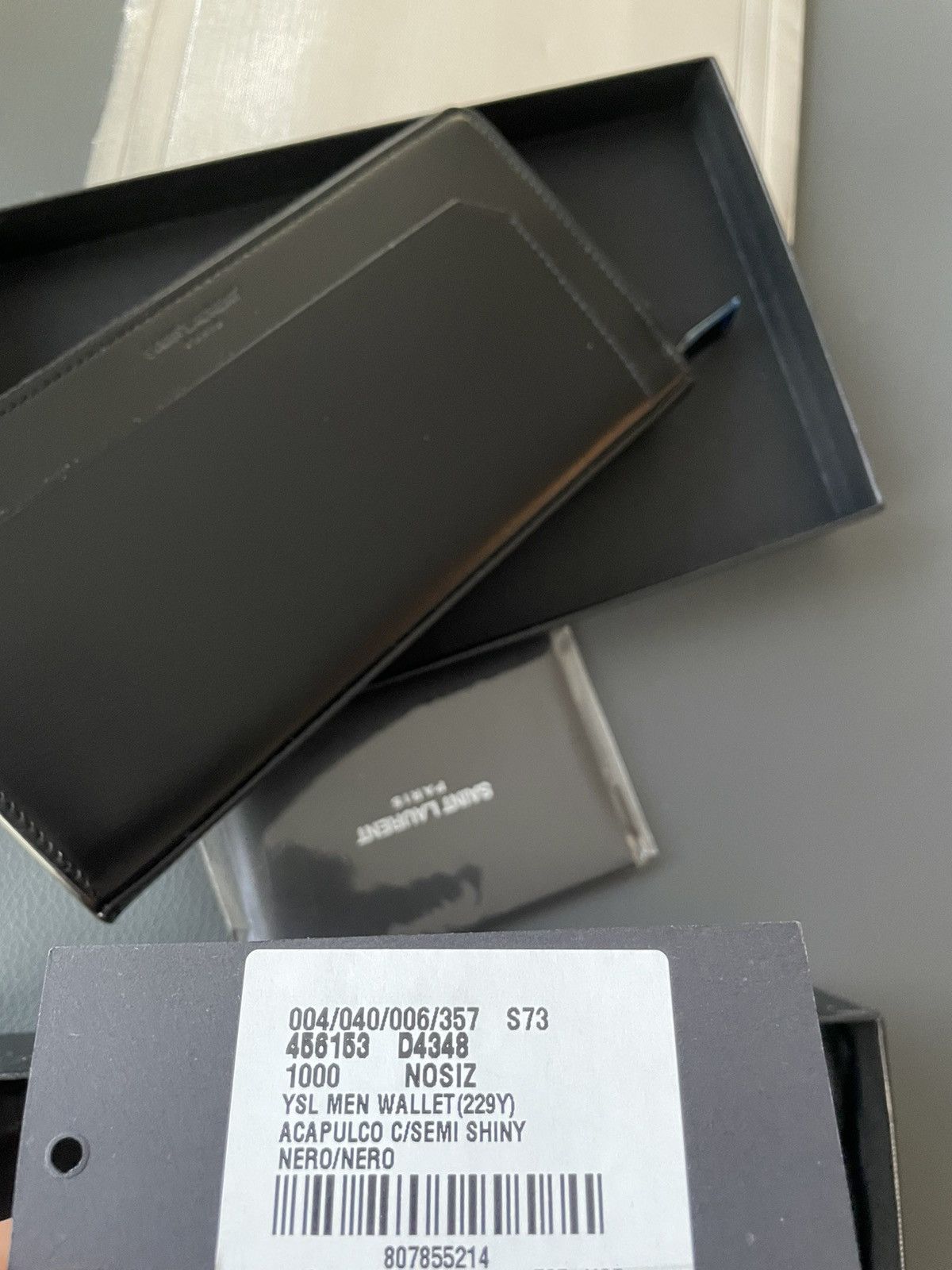Hedi Slimane × Saint Laurent Paris × Yves Saint Laurent Limited Edition Runway Saint Laurent All Black Wallet Size ONE SIZE - 9 Thumbnail