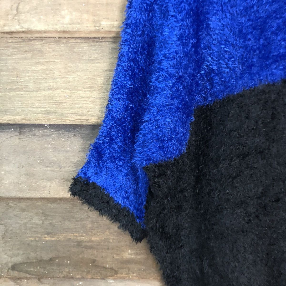 Japanese Brand Putielal Stripe Baggy Mohair Fur Knitwear #0513 Size US XL / EU 56 / 4 - 6 Thumbnail