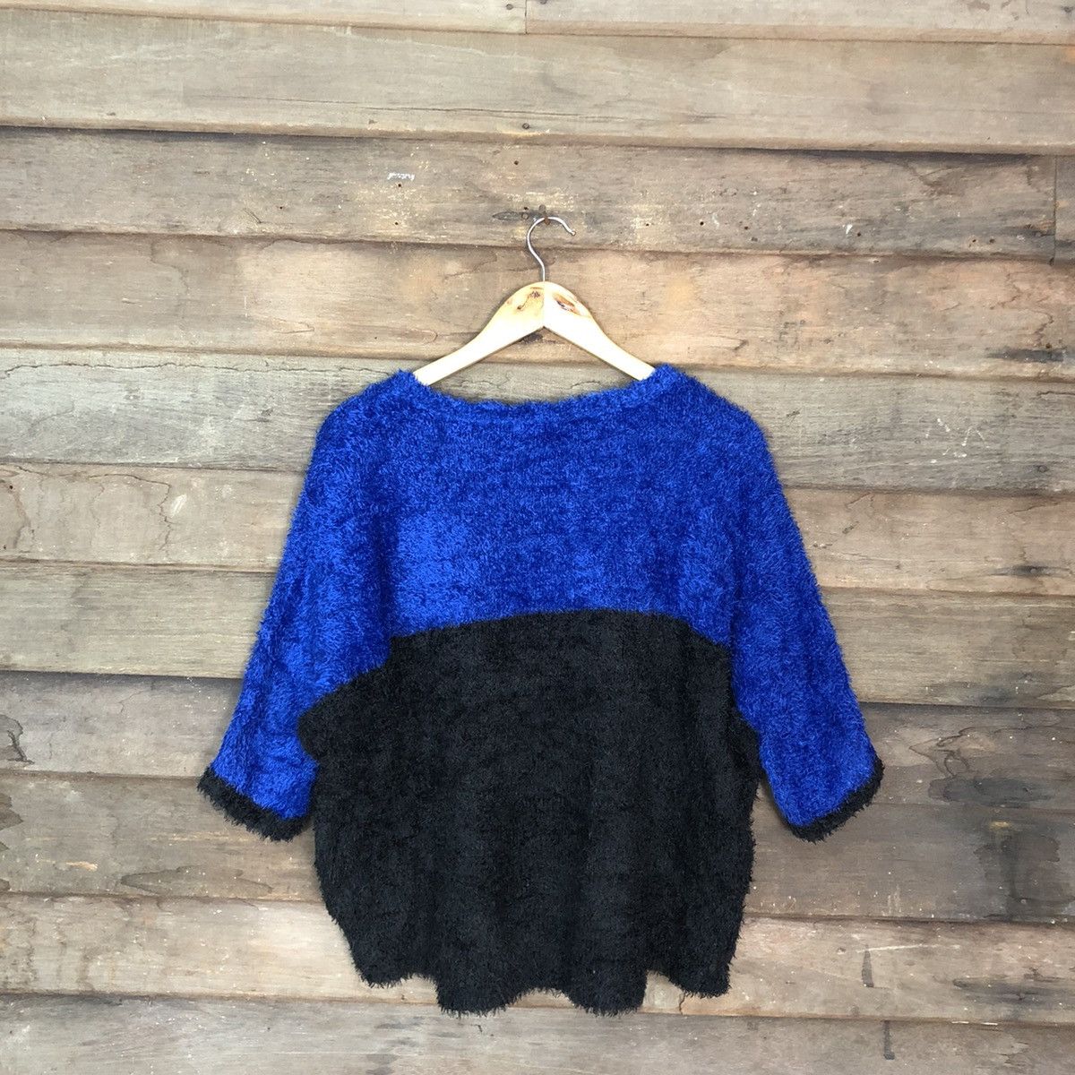 Japanese Brand Putielal Stripe Baggy Mohair Fur Knitwear #0513 Size US XL / EU 56 / 4 - 11 Thumbnail