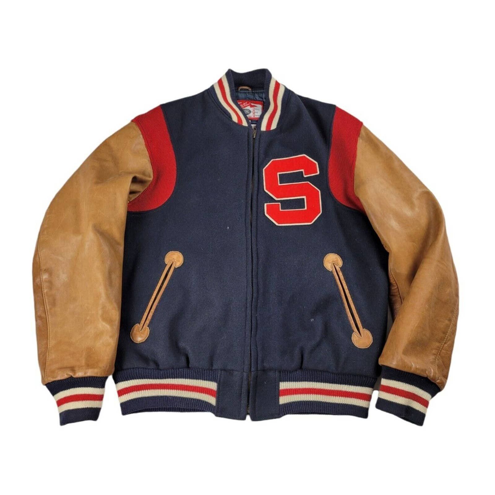 Ebbets Field Flannels Seattle Rainiers 1945 Throwback Varsity Jacket