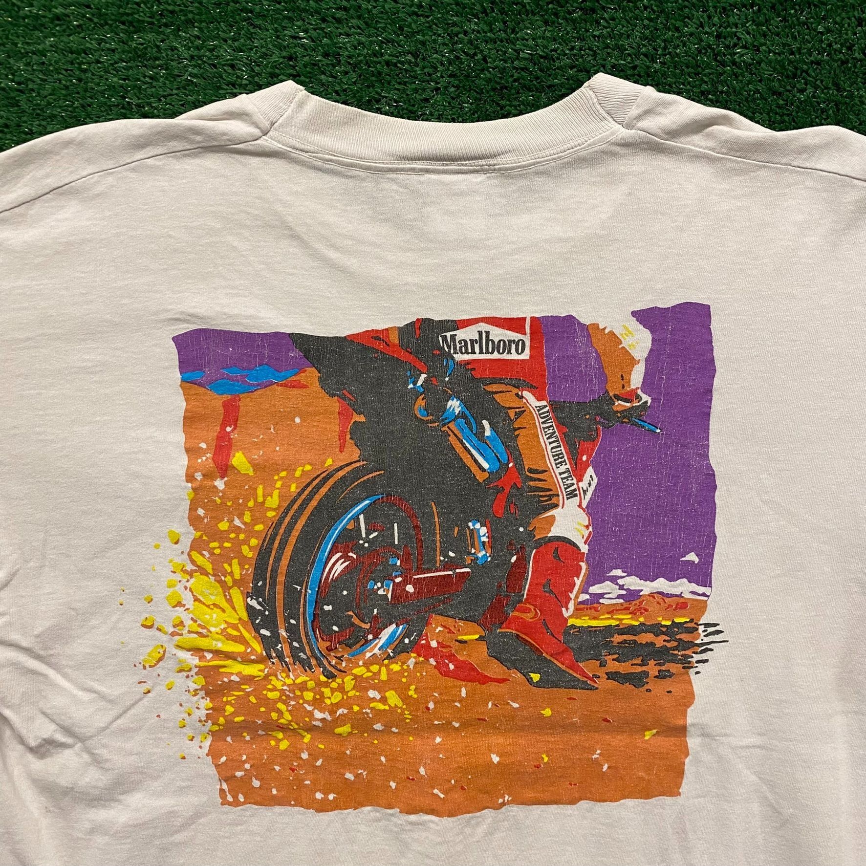 Marlboro Marlboro Dirt Bike Vintage 90s T-Shirt Size US XL / EU 56 / 4 - 2 Thumbnail