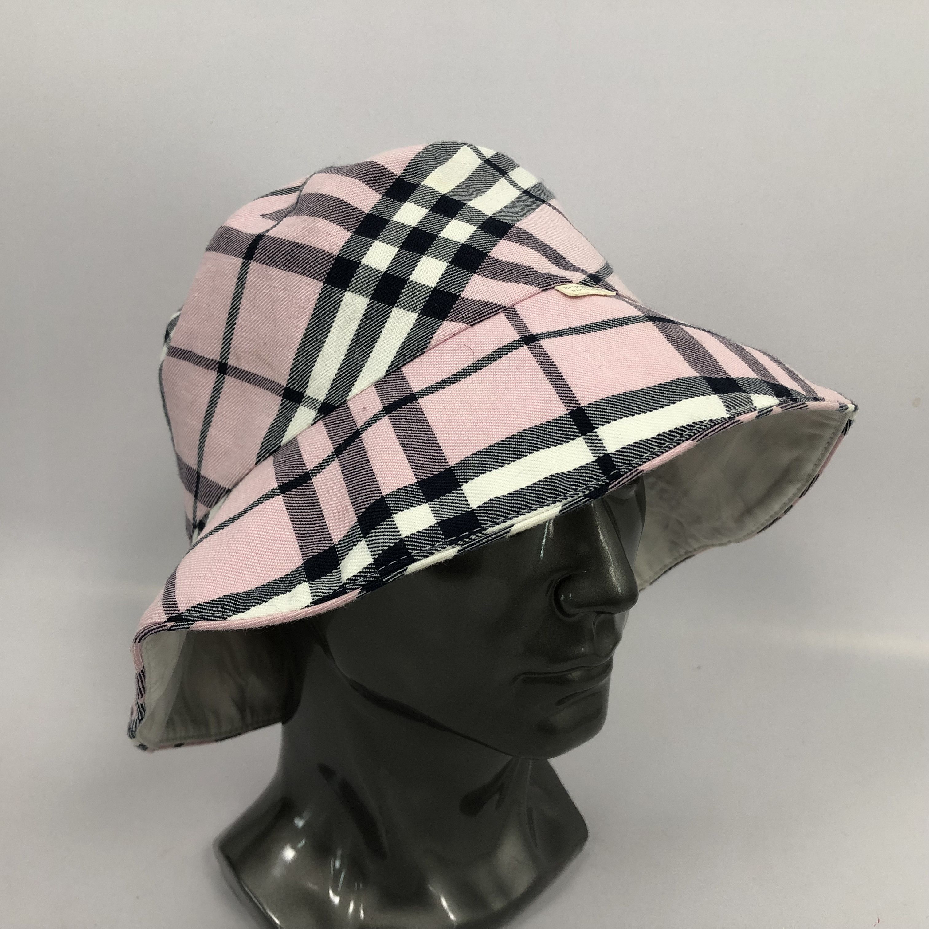 Vintage Burberry Bucket Hat Hawaii Pink Classic Check Grailed