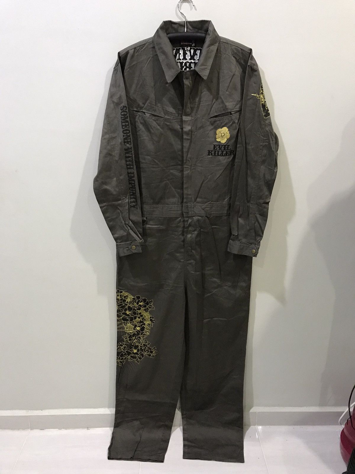 Karakuri Tamashii DIVINE RETRIBUTION Japan Big Samurai Girl Print Coverall Size US 41 - 5 Thumbnail