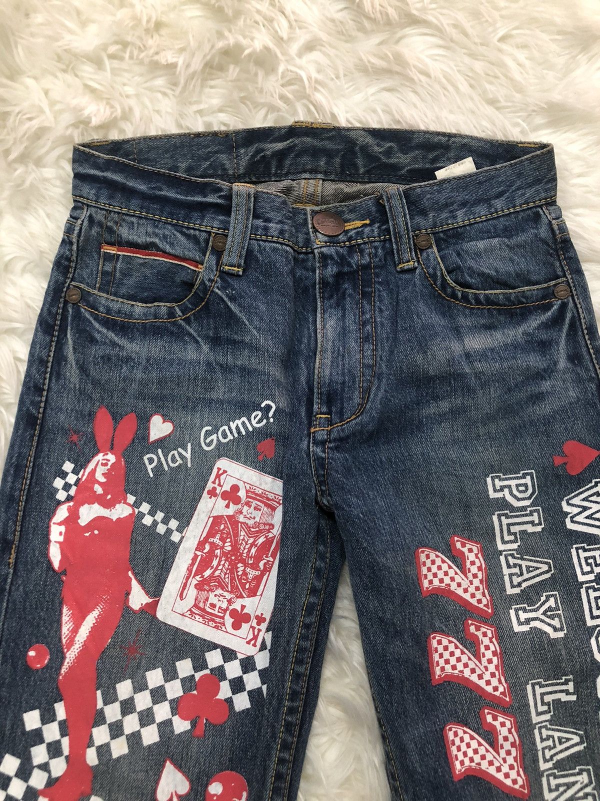 Other 777 casino gambling card printed Selvedge denim Size US 29 - 2 Thumbnail