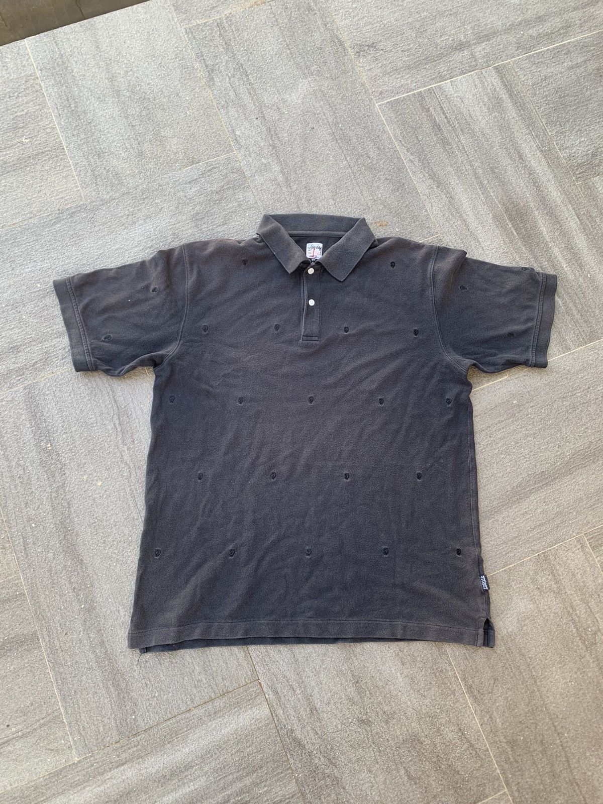 Faded Stussy Polo Tee