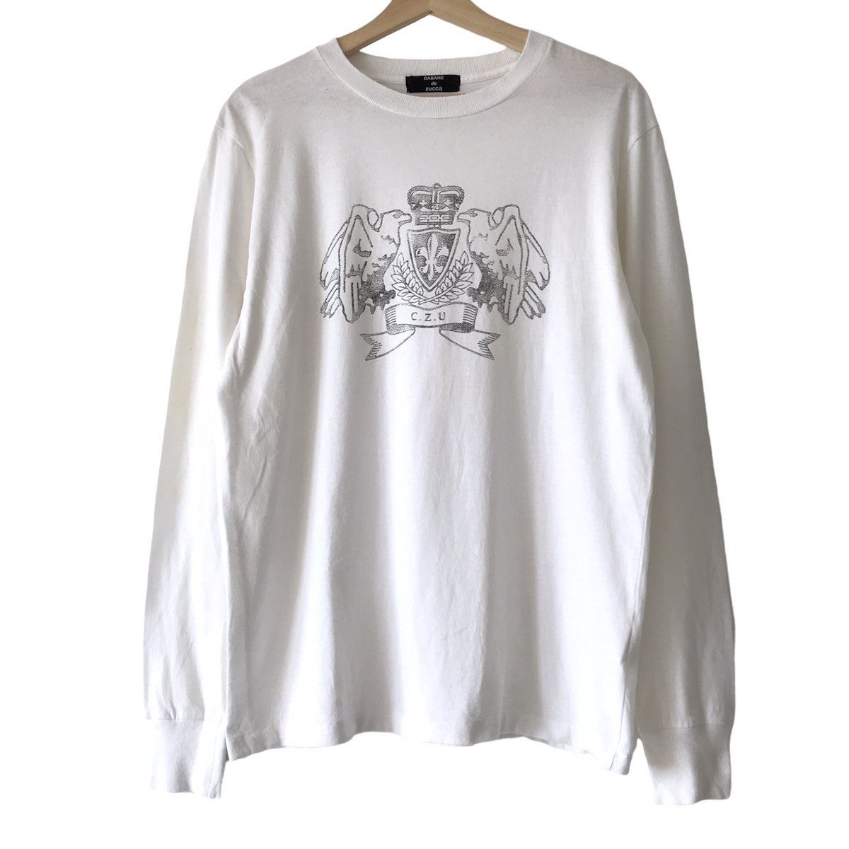 CABANE de ZUCCa Authentic Cabane De Zucca Longsleeve Logo Designer Tee Size US M / EU 48-50 / 2 - 1 Thumbnail