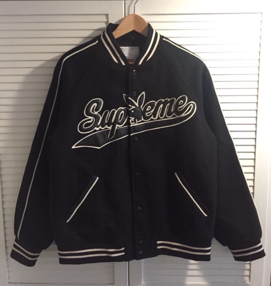 Supreme Supreme/Playboy Wool Varsity Jacket | Grailed
