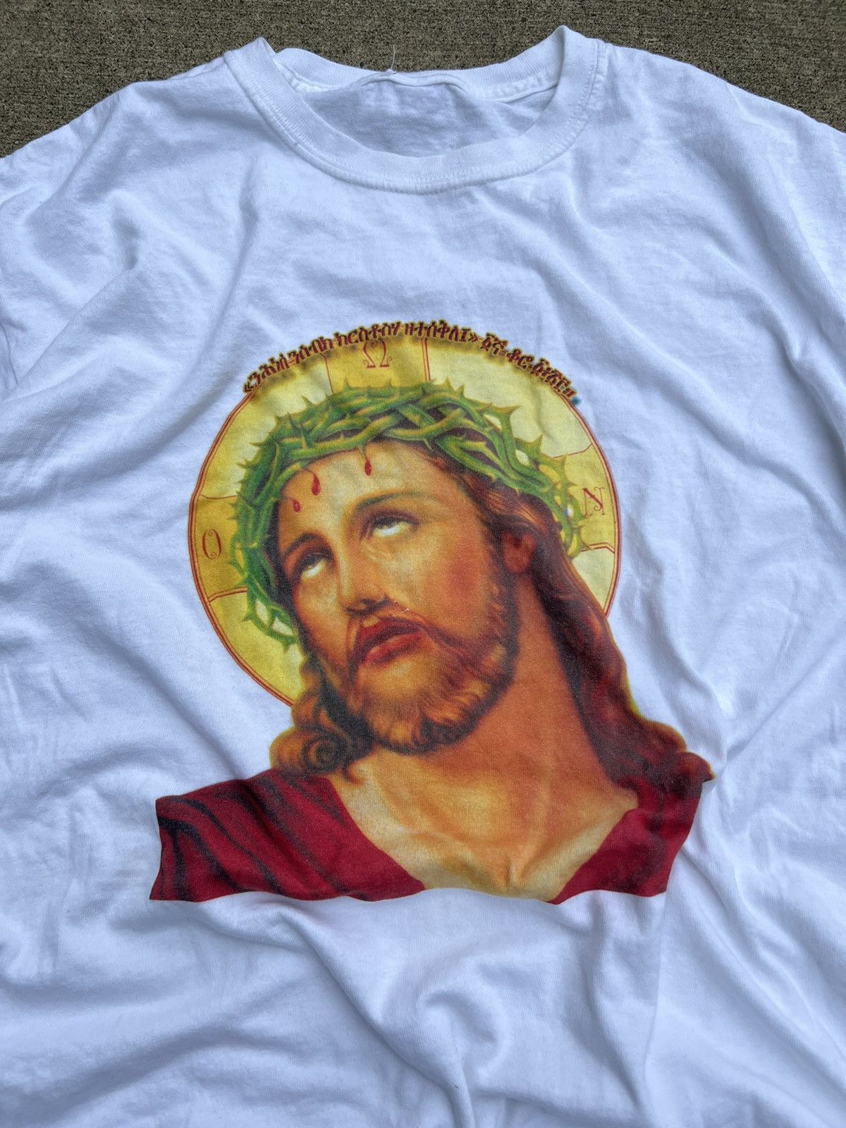 Vintage Vintage Jesus Christ + Verse Backhit Tee Size US L / EU 52-54 / 3 - 2 Thumbnail
