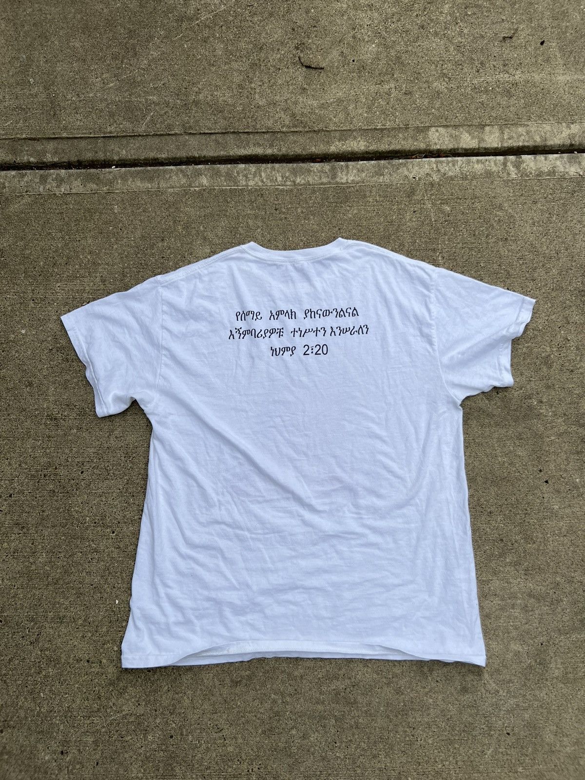 Vintage Vintage Jesus Christ + Verse Backhit Tee Size US L / EU 52-54 / 3 - 3 Thumbnail