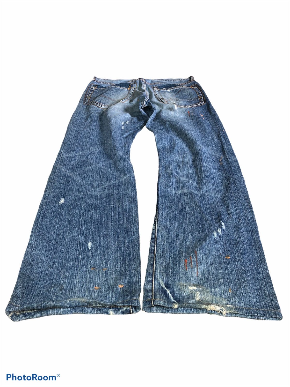 Other EXHIBITIONIST DISTRESSED PAINT SPLATTER DENIM Size US 33 - 11 Thumbnail