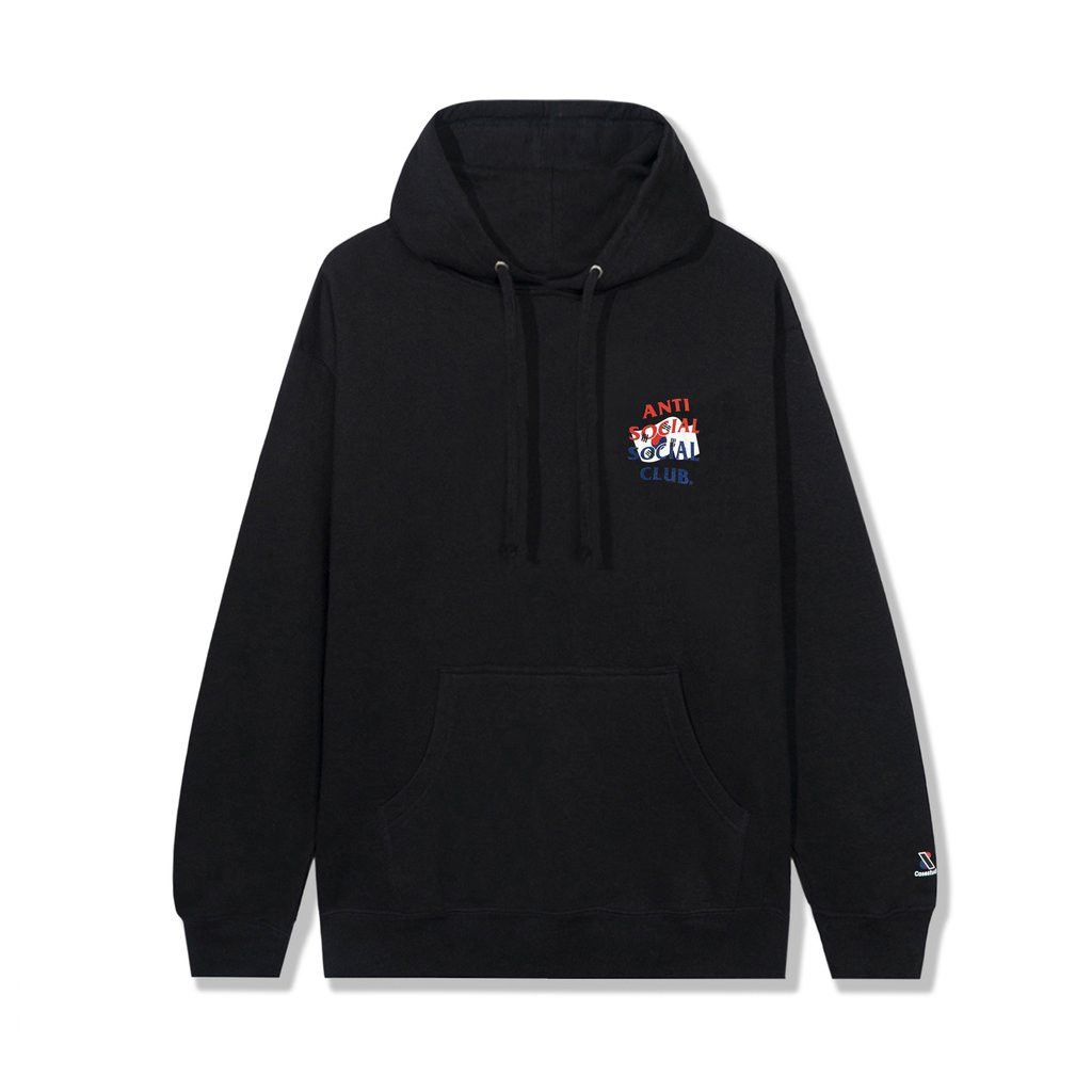 image of Anti Social Social Club x Members Only Ds Assc X Case Study Korean Flag Black Hoodie Bape Fog Kith 