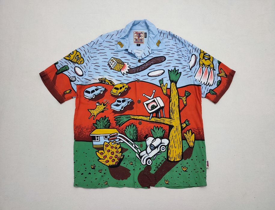 Off-White Mardi Gras French Terry Adult Vintage MAMBO Crop Shirt main image 1