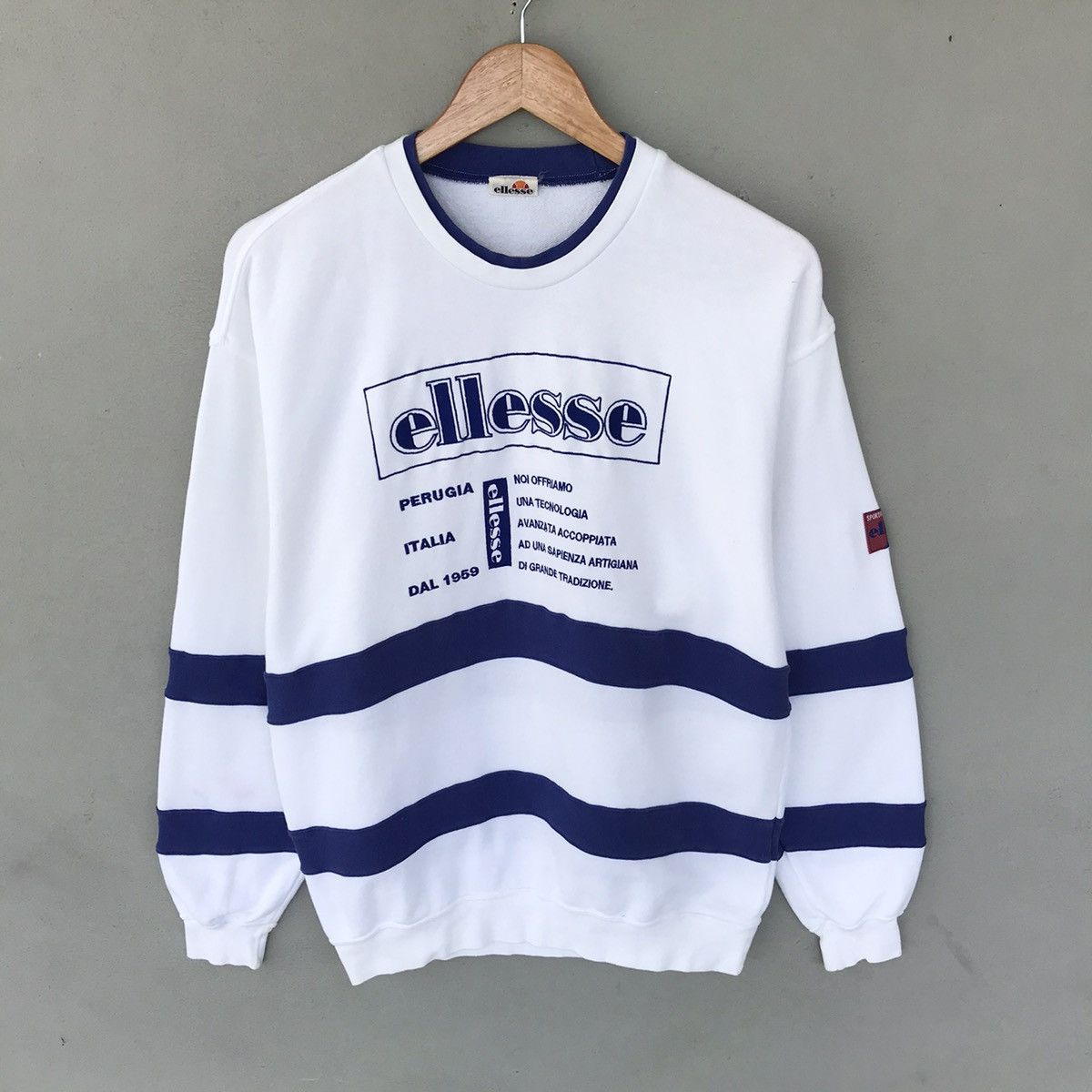 Vintage Ellesse Spellout Embeoidered Logo Sweatshirt