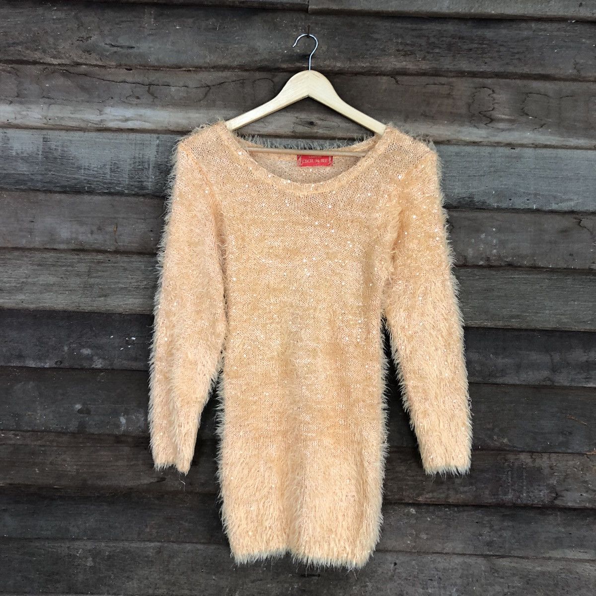 Homespun Knitwear × Japanese Brand LEMITED Cecil Mc Bee Orange Mohair Fur Knitwear #0494 Size US M / EU 48-50 / 2 - 3 Thumbnail