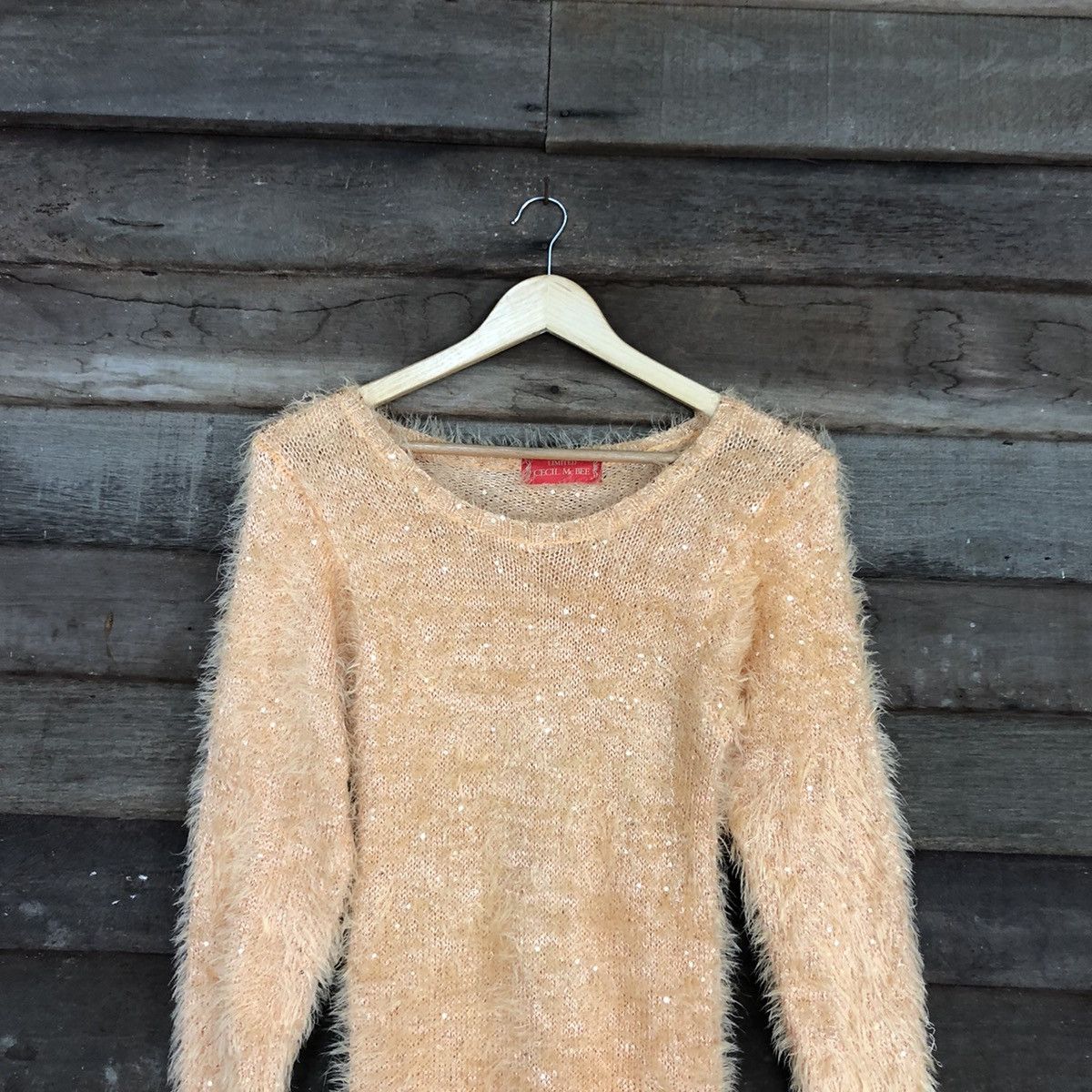 Homespun Knitwear × Japanese Brand LEMITED Cecil Mc Bee Orange Mohair Fur Knitwear #0494 Size US M / EU 48-50 / 2 - 7 Thumbnail